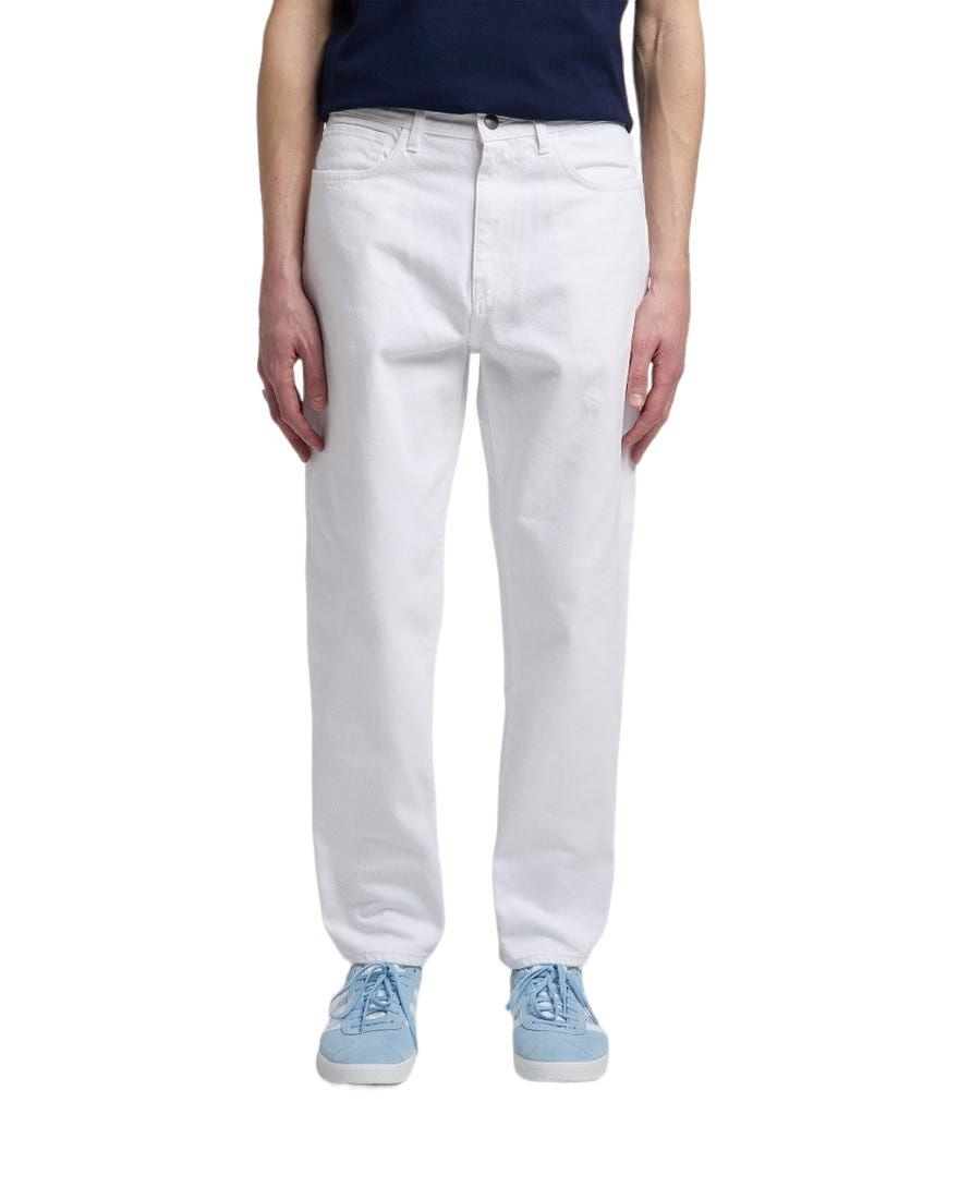 Edwin | Pantaloni Cosmos Uomo Optic White/Garment Dyed - Fabbrica Ski Sises