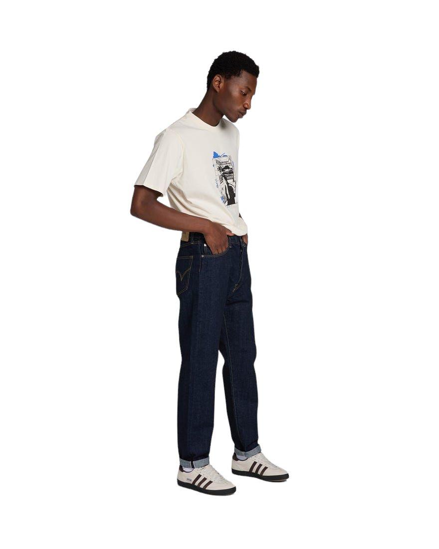 Edwin | Pantaloni Loose Tapered Uomo Blue Rinsed - Fabbrica Ski Sises