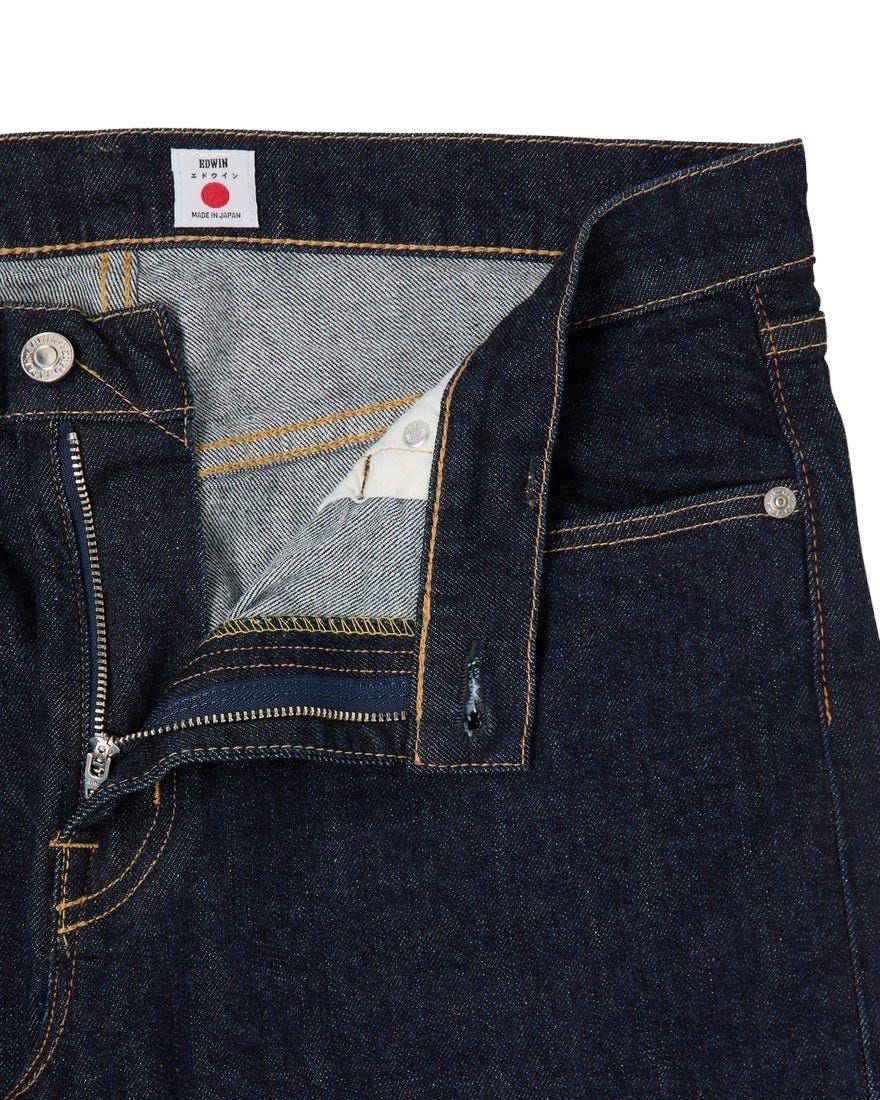 Edwin | Pantaloni Regular Tapered Uomo Blue Rinsed - Fabbrica Ski Sises