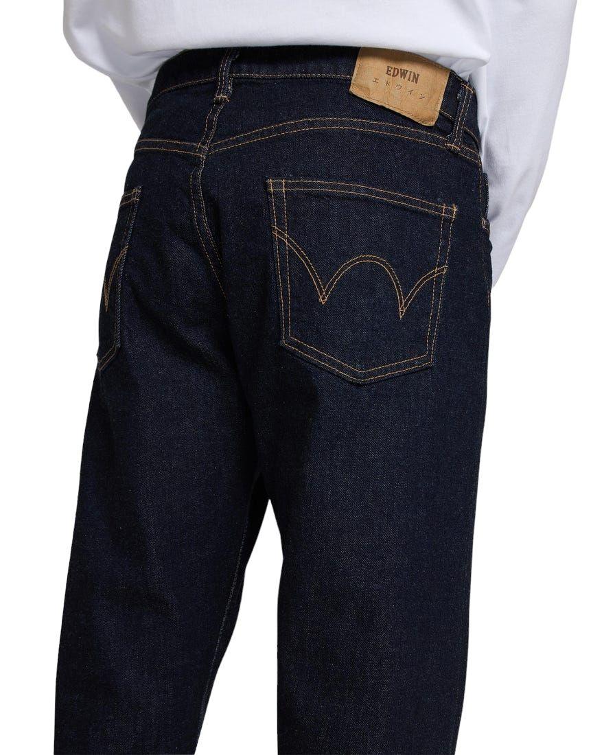 Edwin | Pantaloni Regular Tapered Uomo Blue Rinsed - Fabbrica Ski Sises