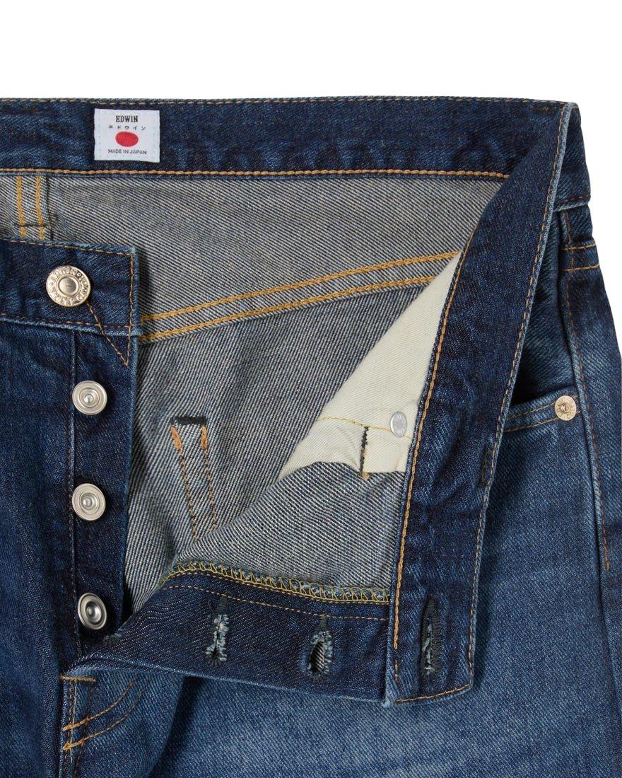 Edwin | Pantaloni Regular Tapered Uomo Blue/Mid Dark Wash - Fabbrica Ski Sises