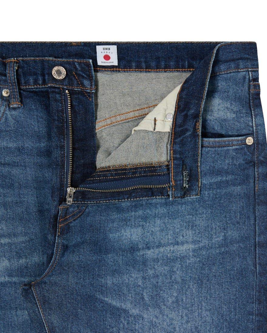 Edwin | Pantaloni Slim Tapered Uomo Blue/Mid Dark Used - Fabbrica Ski Sises