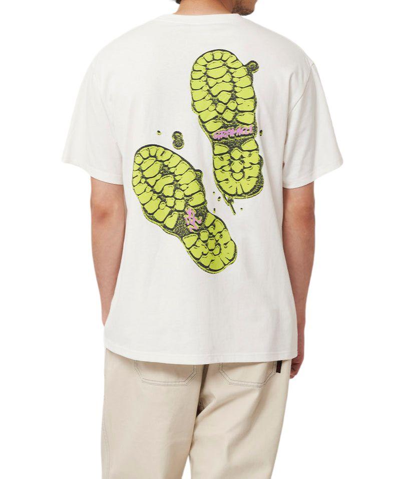 Gramicci | T-shirt Footprints Uomo White - Fabbrica Ski Sises