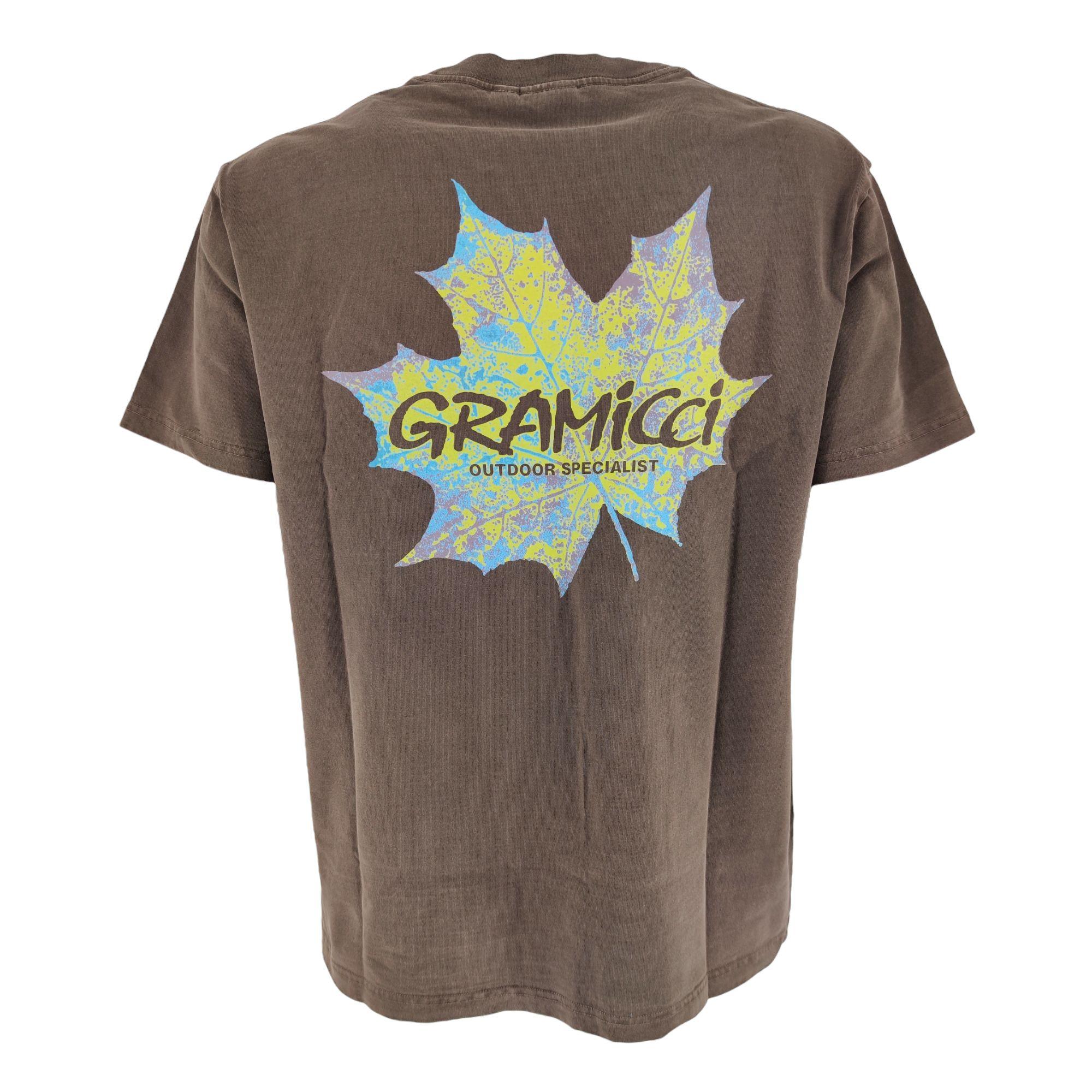 Gramicci | T-shirt Leaf Uomo Brown Pigment - Fabbrica Ski Sises