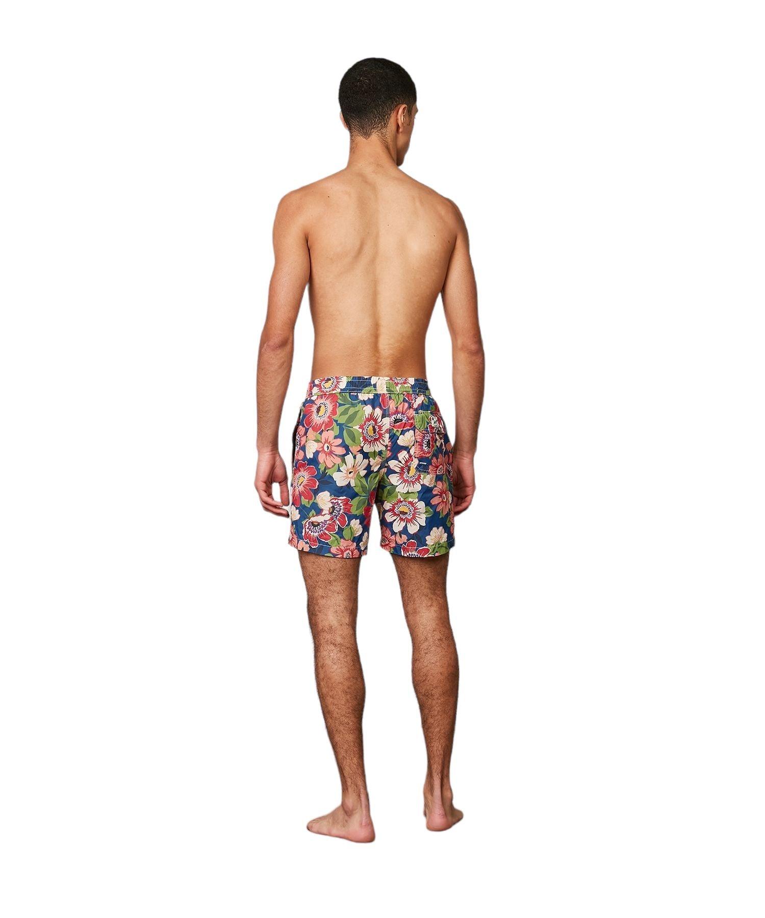 Hartford | Costume Swim Uomo Indigo Blue Flowers Print - Fabbrica Ski Sises