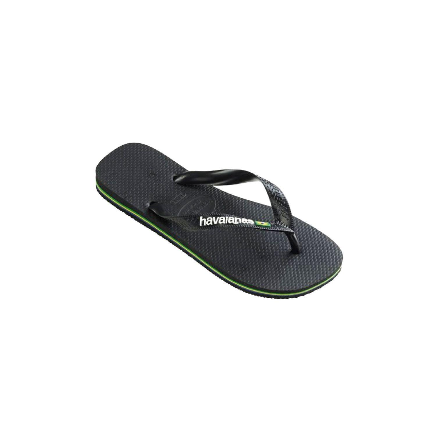 Havaianas | Infradito Brasil Logo Black/Black - Fabbrica Ski Sises