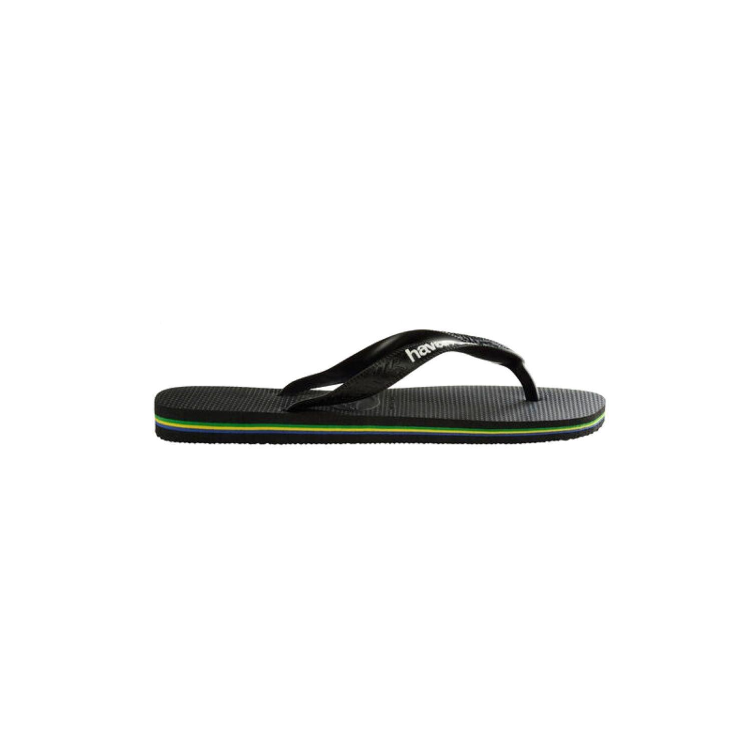 Havaianas | Infradito Brasil Logo Black/Black - Fabbrica Ski Sises