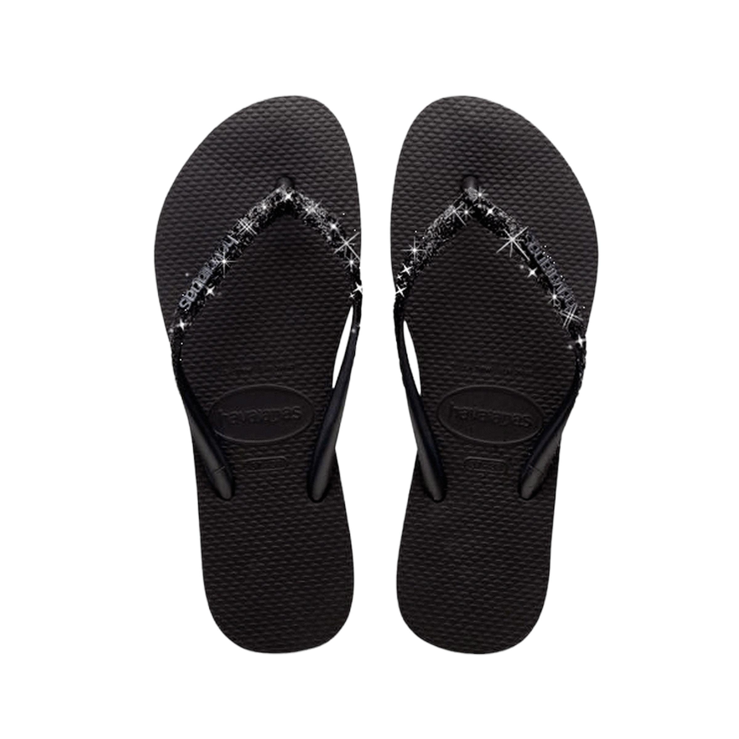 Havaianas | Infradito Slim Glitter II Donna Black/Dark Grey - Fabbrica Ski Sises