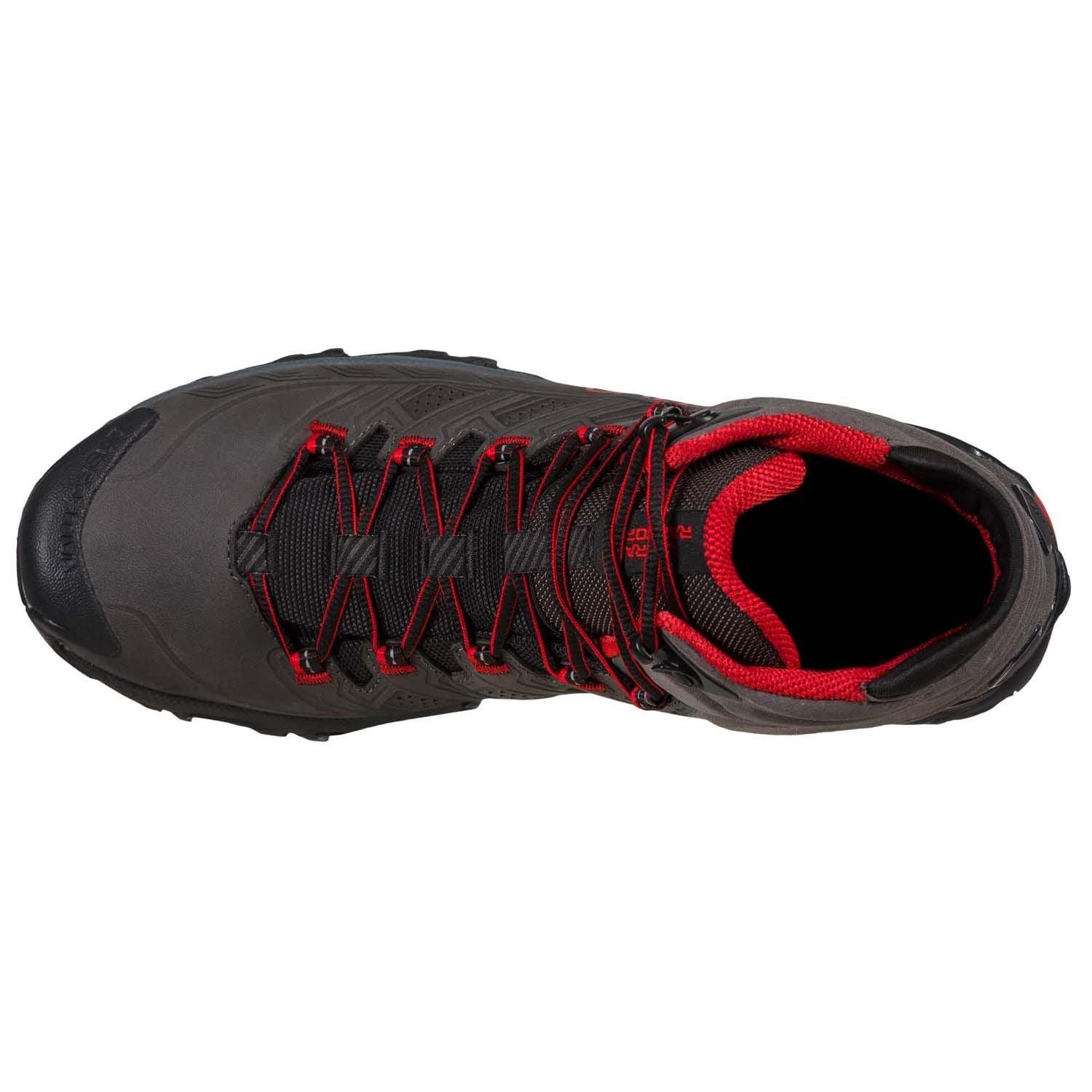 La Sportiva | Scarpe Ultra Raptor II Mid Leather GTX Uomo Carbon/Tango Red - Fabbrica Ski Sises
