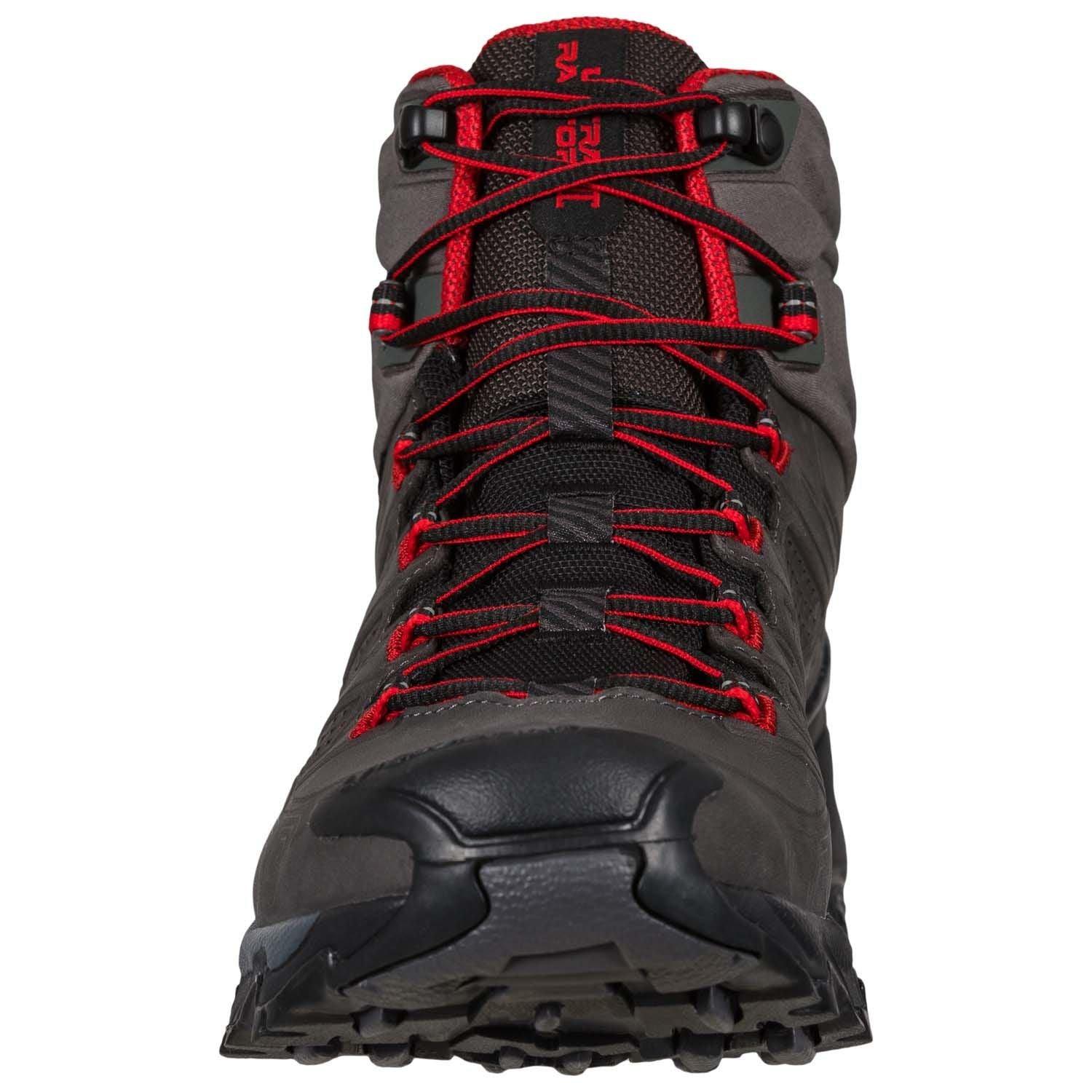 La Sportiva | Scarpe Ultra Raptor II Mid Leather GTX Uomo Carbon/Tango Red - Fabbrica Ski Sises