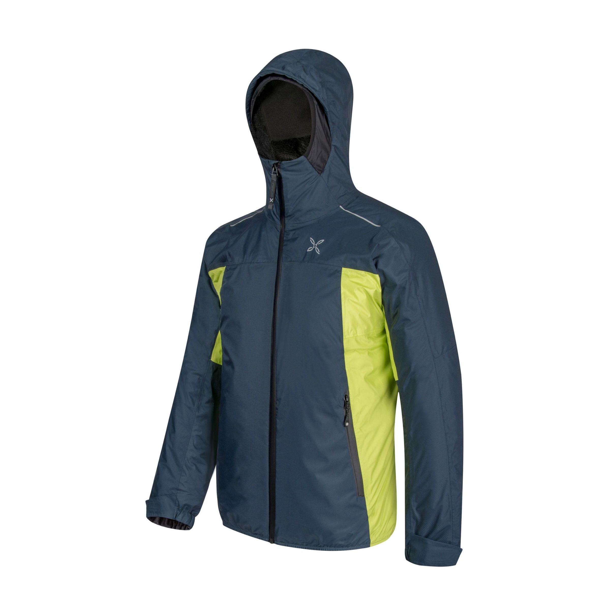 Montura | Giacca Nevis 2.0 Uomo Blu Cenere/Verde Lime - Fabbrica Ski Sises