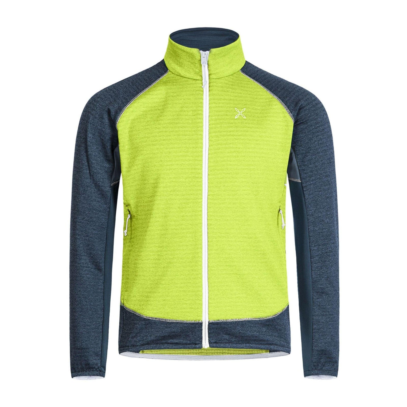 Montura | Maglia Thermal Color Bambino Verde Lime/Blu Cenere - Fabbrica Ski Sises