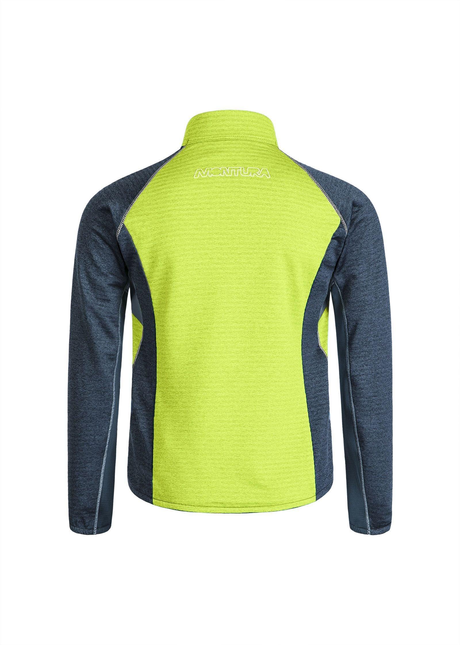 Montura | Maglia Thermal Color Bambino Verde Lime/Blu Cenere - Fabbrica Ski Sises