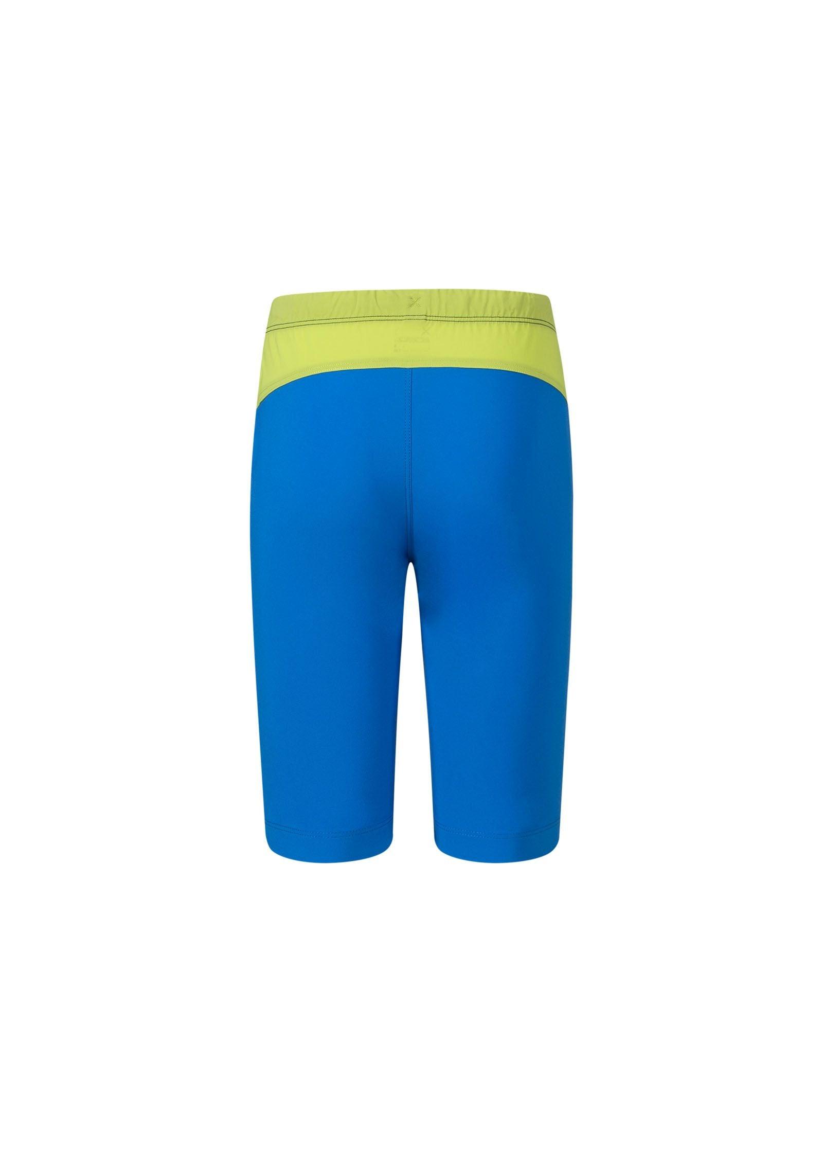 Montura | Pantaloncini Block Bambino Celeste/Verde Lime - Fabbrica Ski Sises