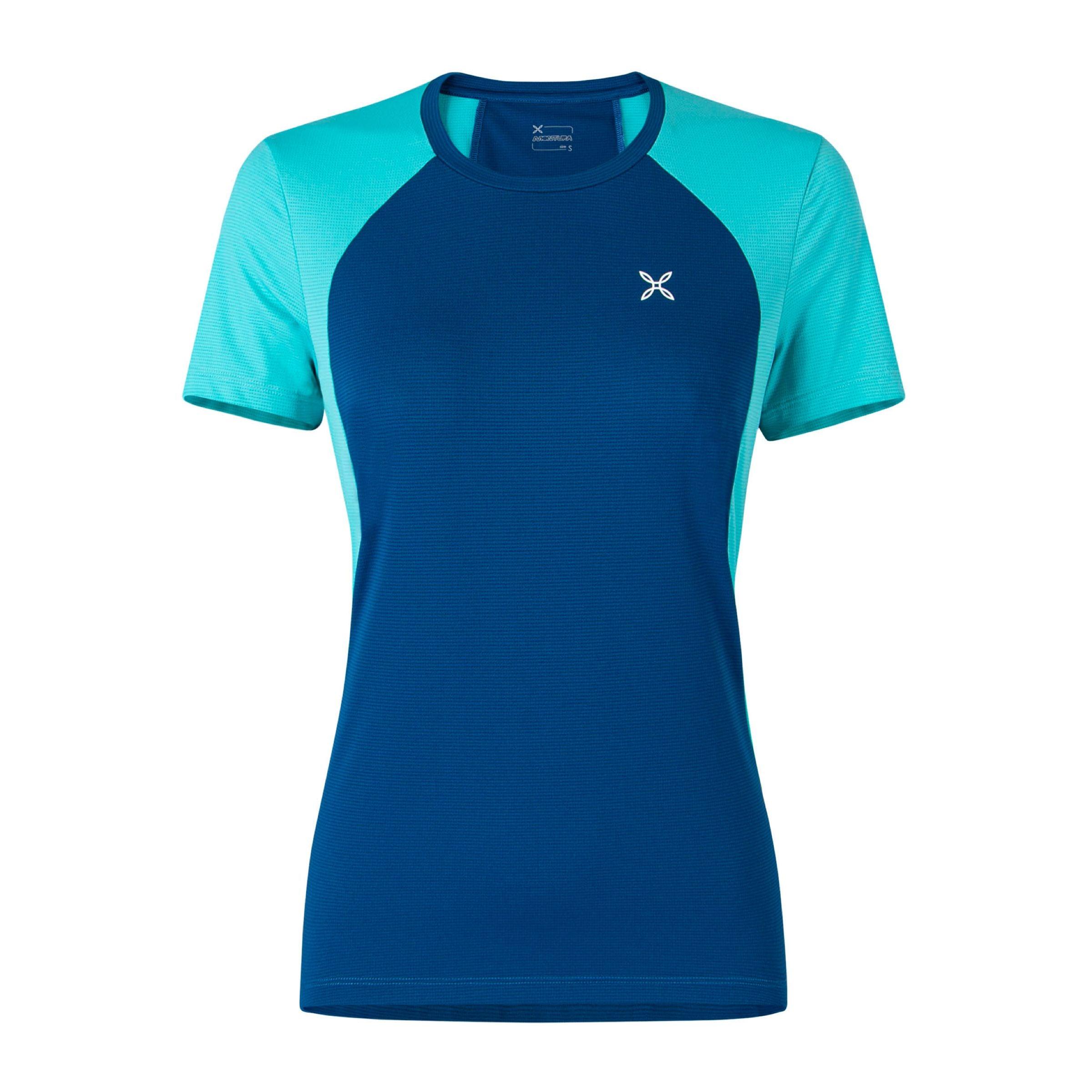 Montura | T-shirt Sliding Donna Deep Blue/Celeste - Fabbrica Ski Sises
