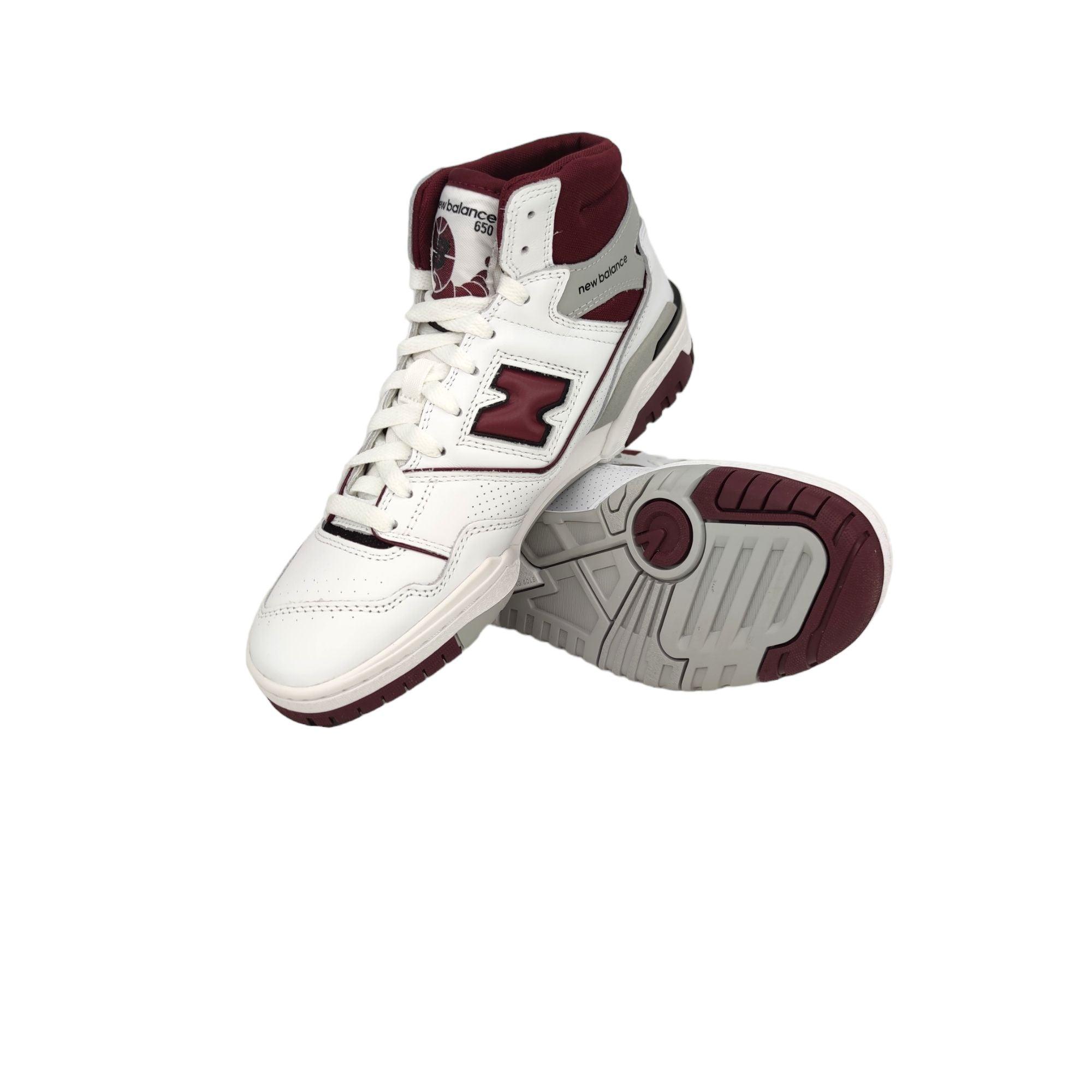 New Balance | Scarpe 650 White/Bordeaux - Fabbrica Ski Sises