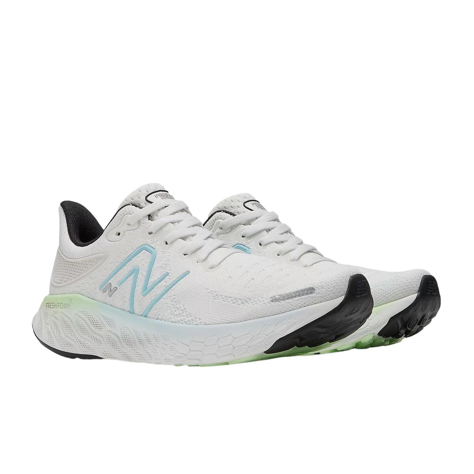 New Balance | Scarpe Fresh Foam X 1080v12 Donna White/Bleach Blue/Green Aura - Fabbrica Ski Sises