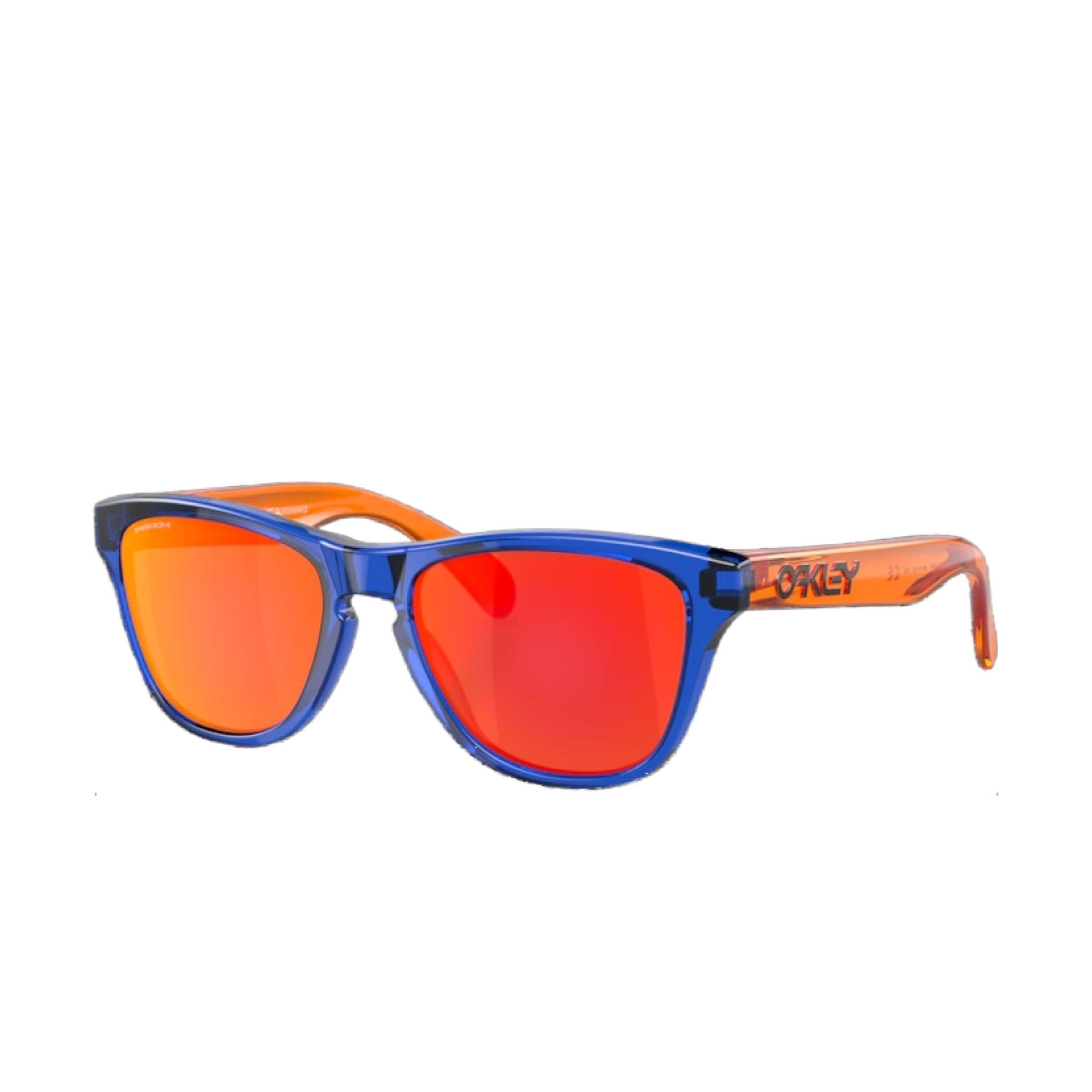 Oakley | Occhiali Frogskins XXS Junior Crystal Blue/Prizm Ruby - Fabbrica Ski Sises