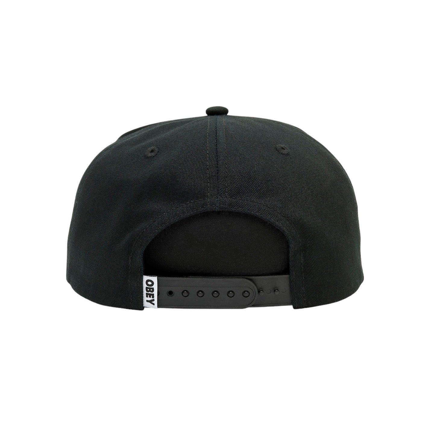 Obey | Cappello Lowercase 5 Panel Uomo Black - Fabbrica Ski Sises