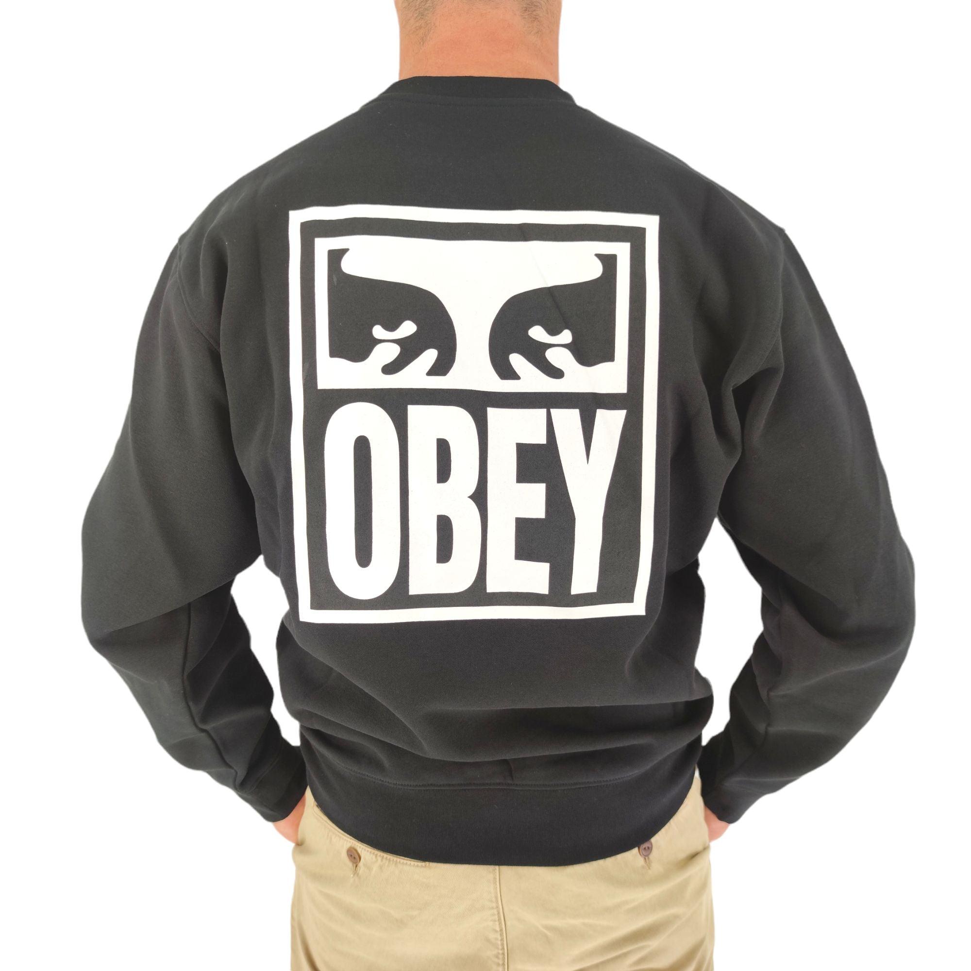Obey | Maglia Obey Eyes Icon Crew Uomo Black - Fabbrica Ski Sises