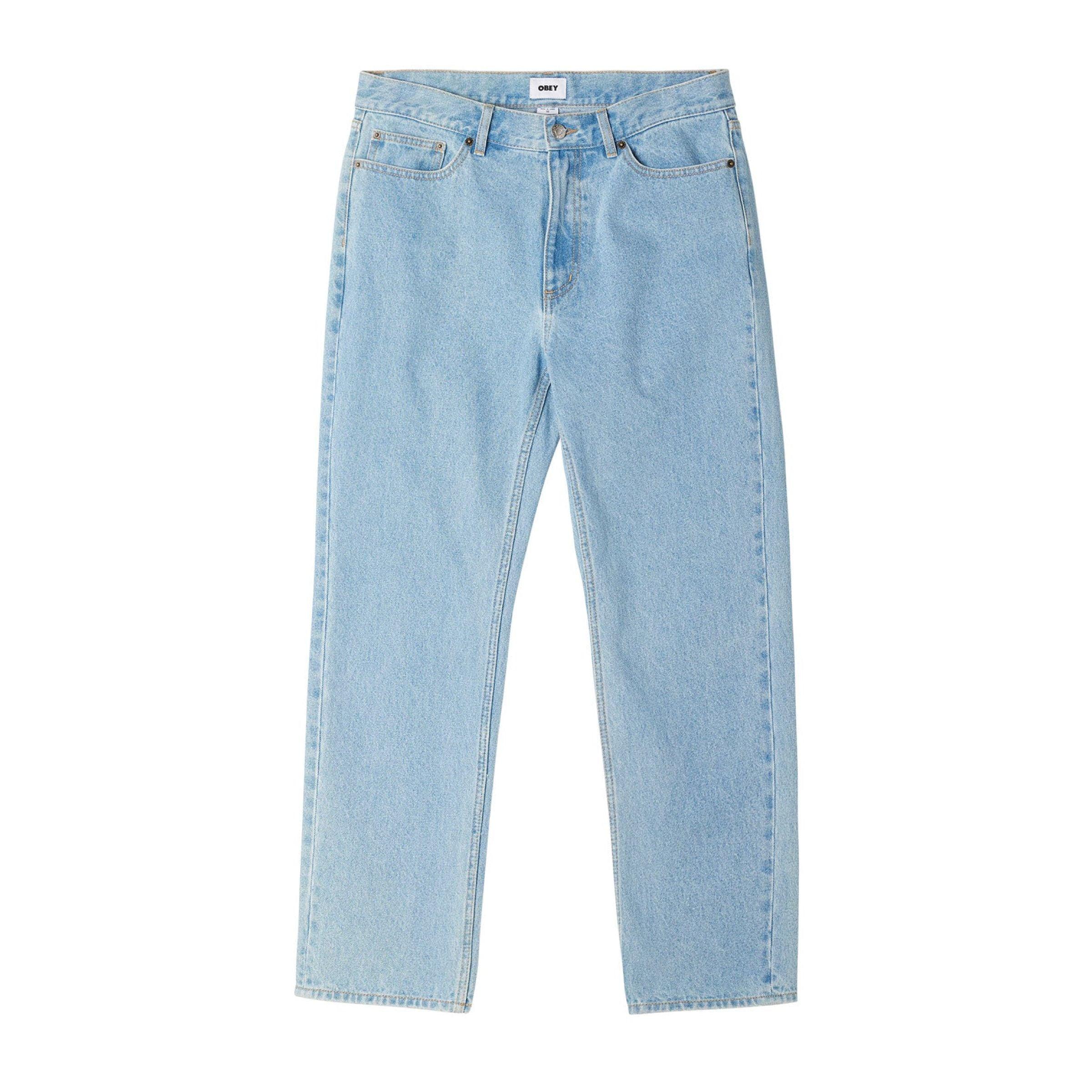Obey | Pantaloni Bender Denim Uomo Light Indigo - Fabbrica Ski Sises