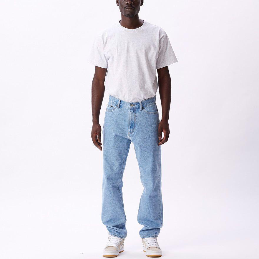 Obey | Pantaloni Bender Denim Uomo Light Indigo - Fabbrica Ski Sises