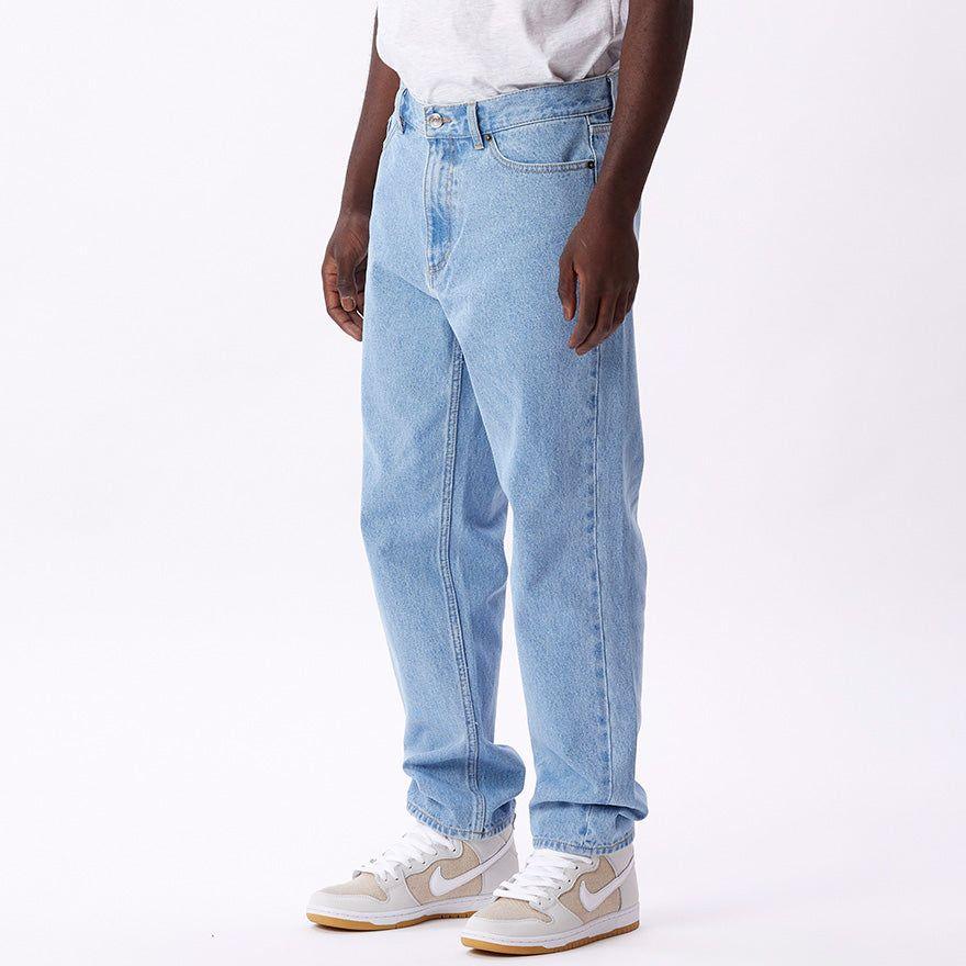 Obey | Pantaloni Bender Denim Uomo Light Indigo - Fabbrica Ski Sises