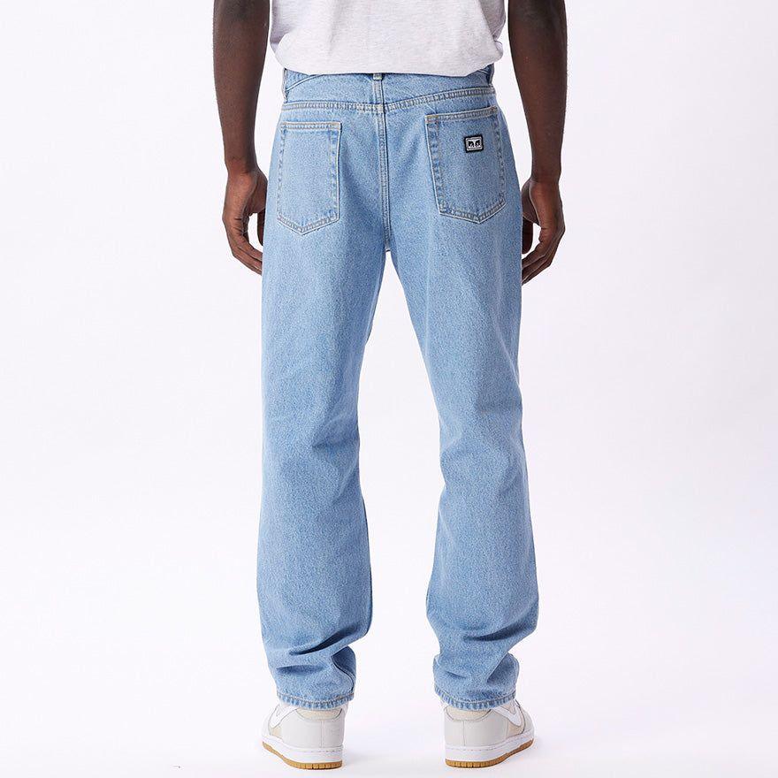 Obey | Pantaloni Bender Denim Uomo Light Indigo - Fabbrica Ski Sises