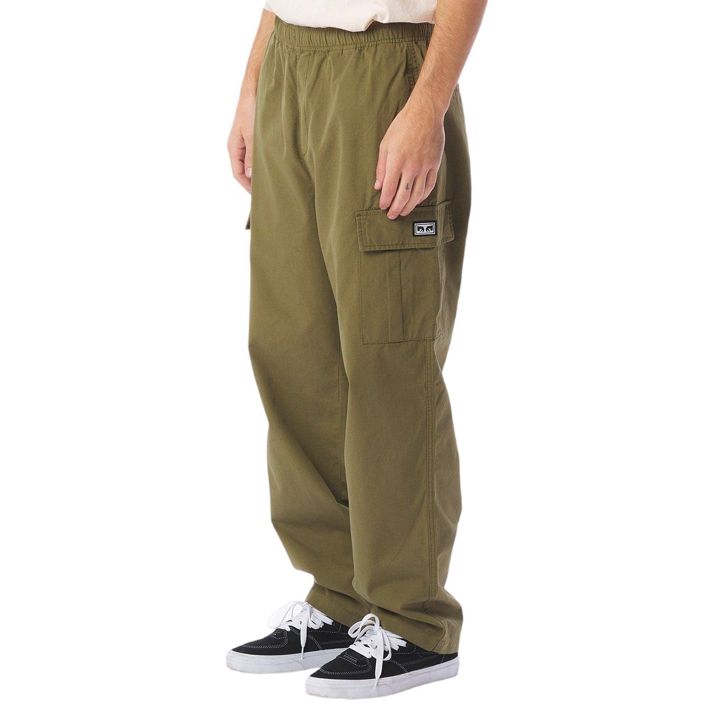 Obey | Pantaloni Easy Ripstop Cargo Uomo Field Green - Fabbrica Ski Sises