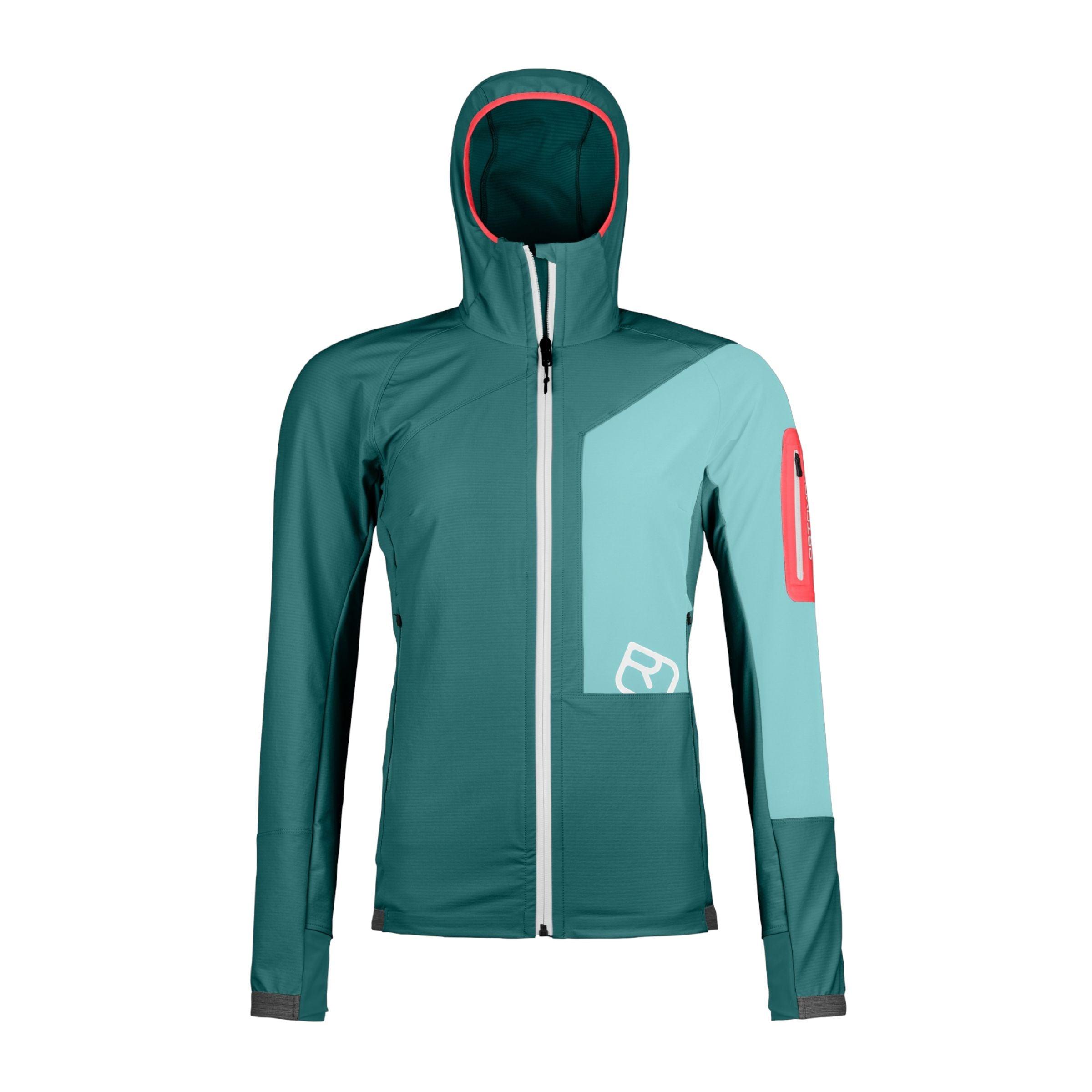 Ortovox | Giacca Berrino Hoodie Donna Pacific Green - Fabbrica Ski Sises
