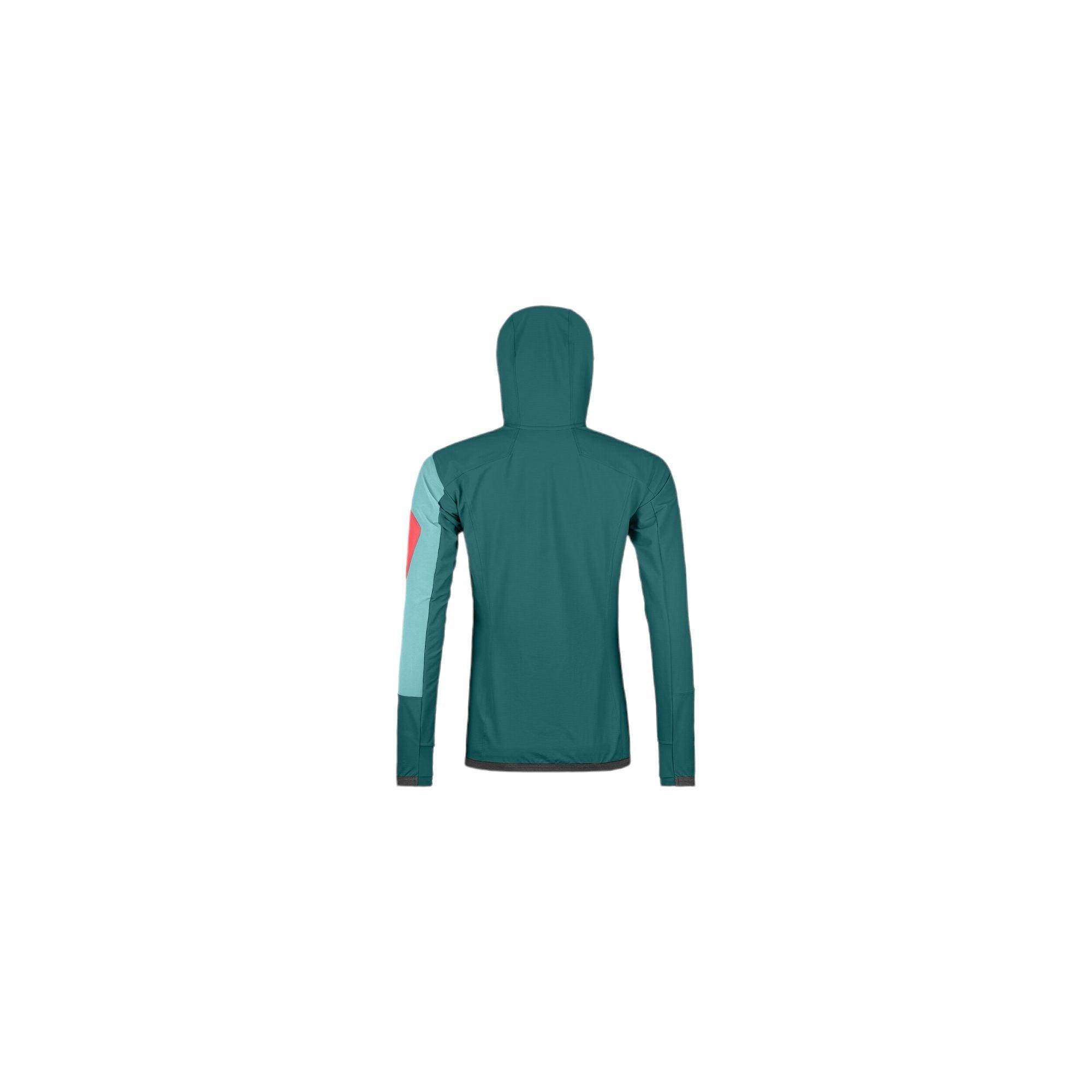 Ortovox | Giacca Berrino Hoodie Donna Pacific Green - Fabbrica Ski Sises