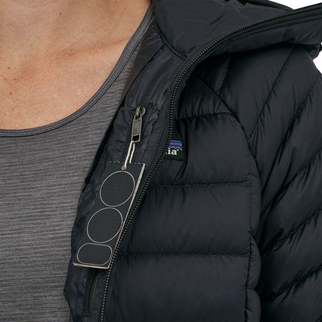 Patagonia | Down Sweater Hoody Woman Black - Fabbrica Ski Sises