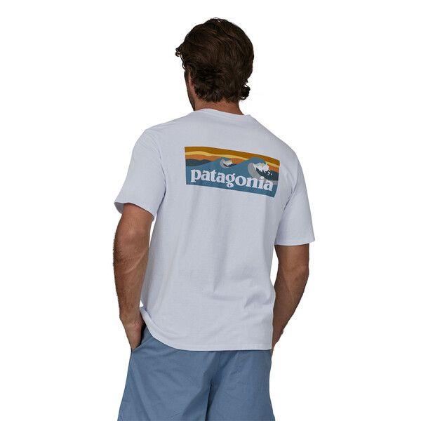 Patagonia | T-shirt Boardshort Logo Pocket Uomo White - Fabbrica Ski Sises