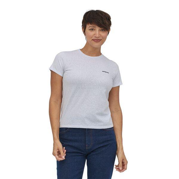 Patagonia | T-shirt P-6 Logo Responsibili Donna White - Fabbrica Ski Sises