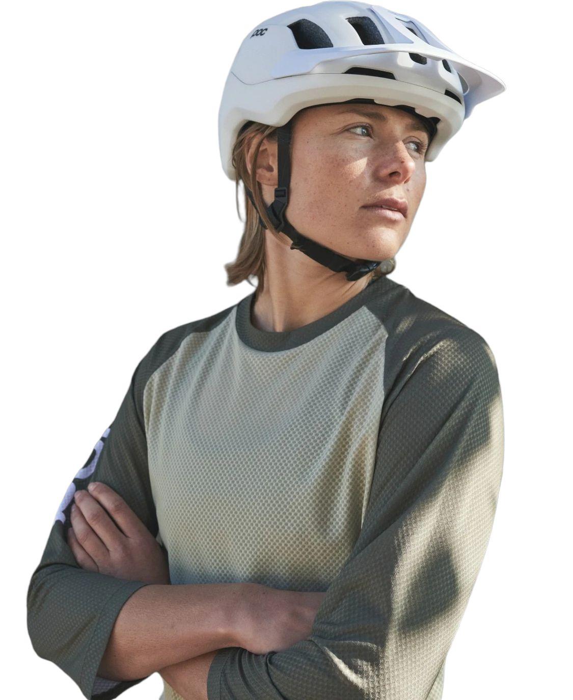 Poc | T-shirt MTB Pure 3/4 Jersey Donna Epidote Green - Fabbrica Ski Sises