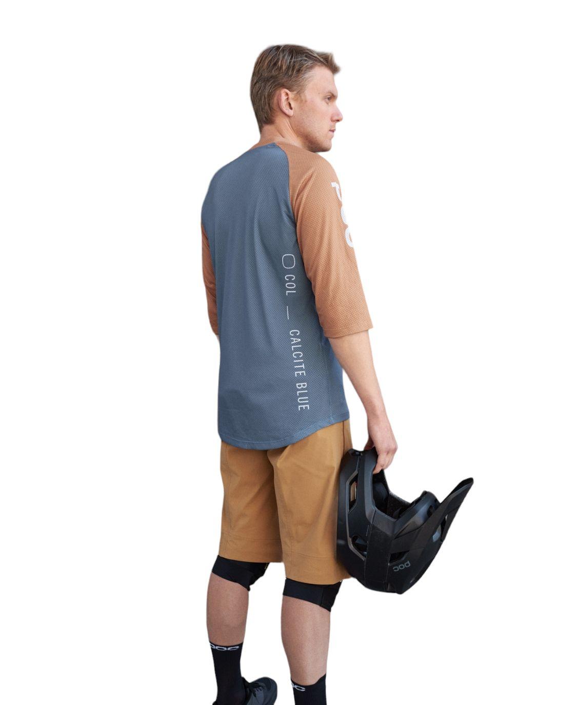Poc | T-shirt MTB Pure 3/4 Uomo Calcite Blue/Aragonite Brown - Fabbrica Ski Sises