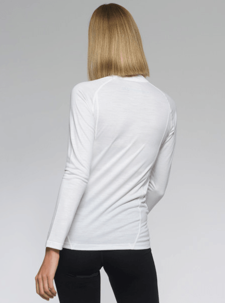 Rewoolution | T-shirt LS Half Zip Donna Bianca - Fabbrica Ski Sises