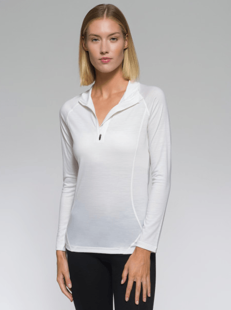 Rewoolution | T-shirt LS Half Zip Donna Bianca - Fabbrica Ski Sises