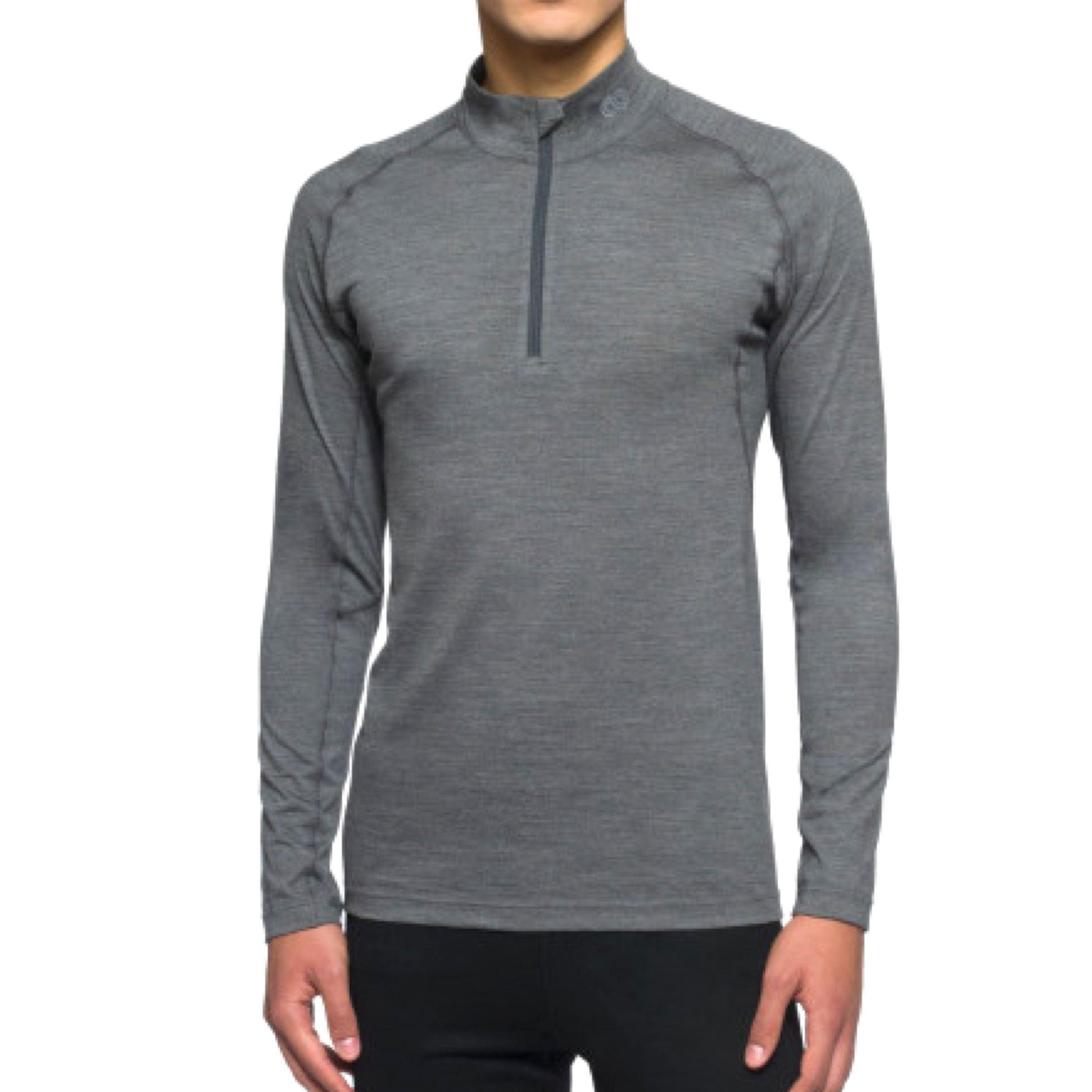 Rewoolution | T-shirt LS Half Zip Uomo Grigia - Fabbrica Ski Sises