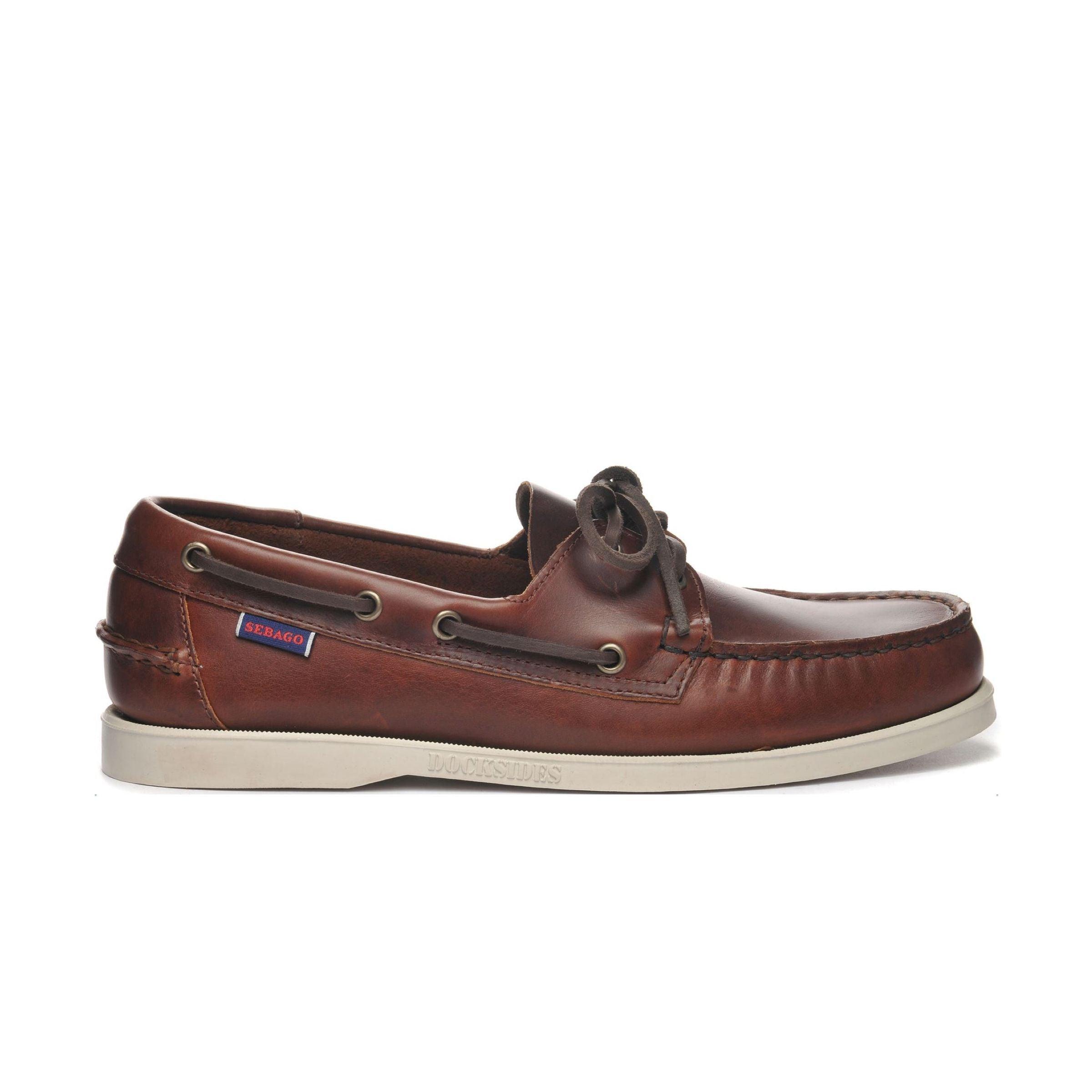 Sebago | Scarpe Docksides Portland Waxed Uomo Brown - Fabbrica Ski Sises