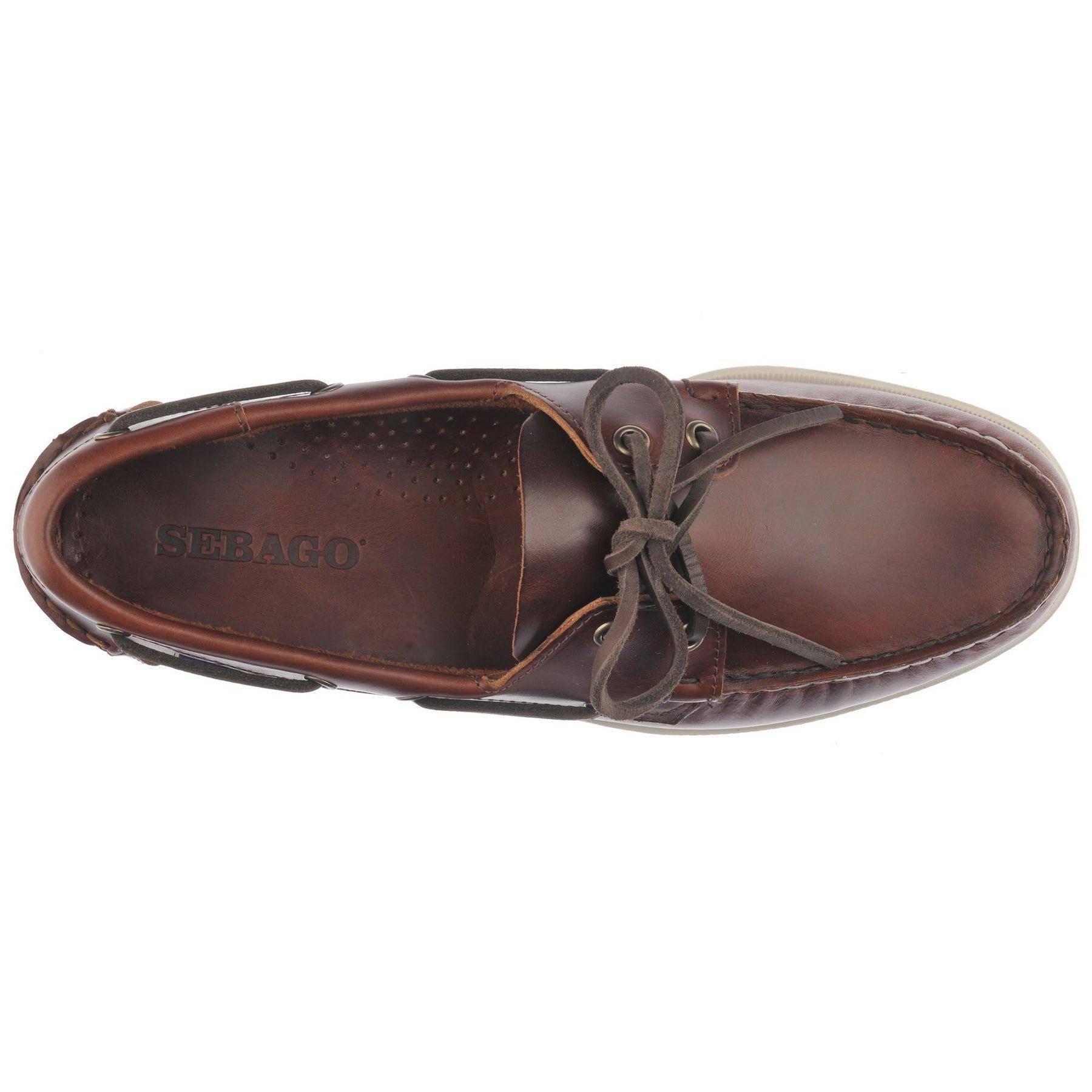 Sebago | Scarpe Docksides Portland Waxed Uomo Brown - Fabbrica Ski Sises