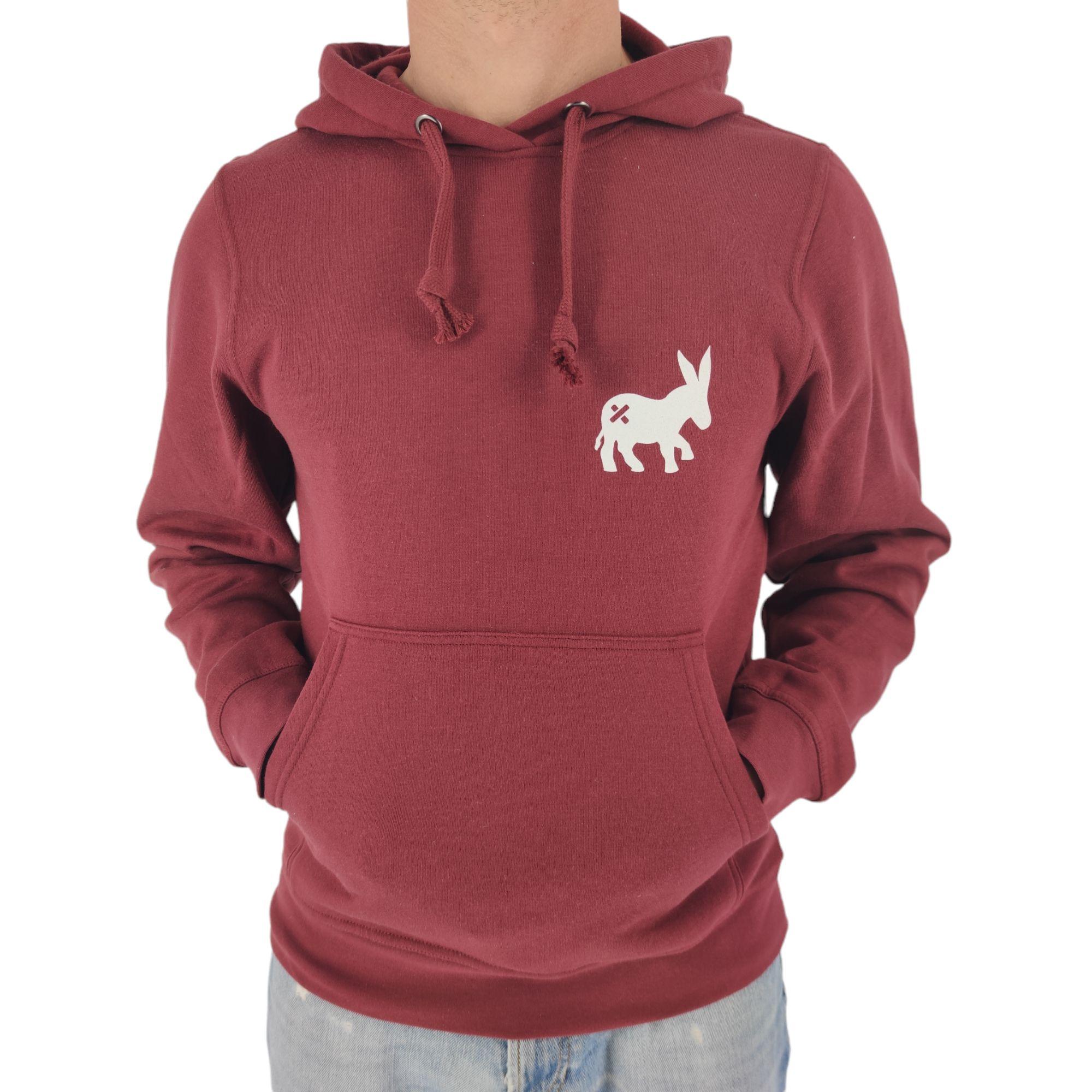 Sensa Cunisiun | Maglia Hoodie Uomo Bordeaux - Fabbrica Ski Sises