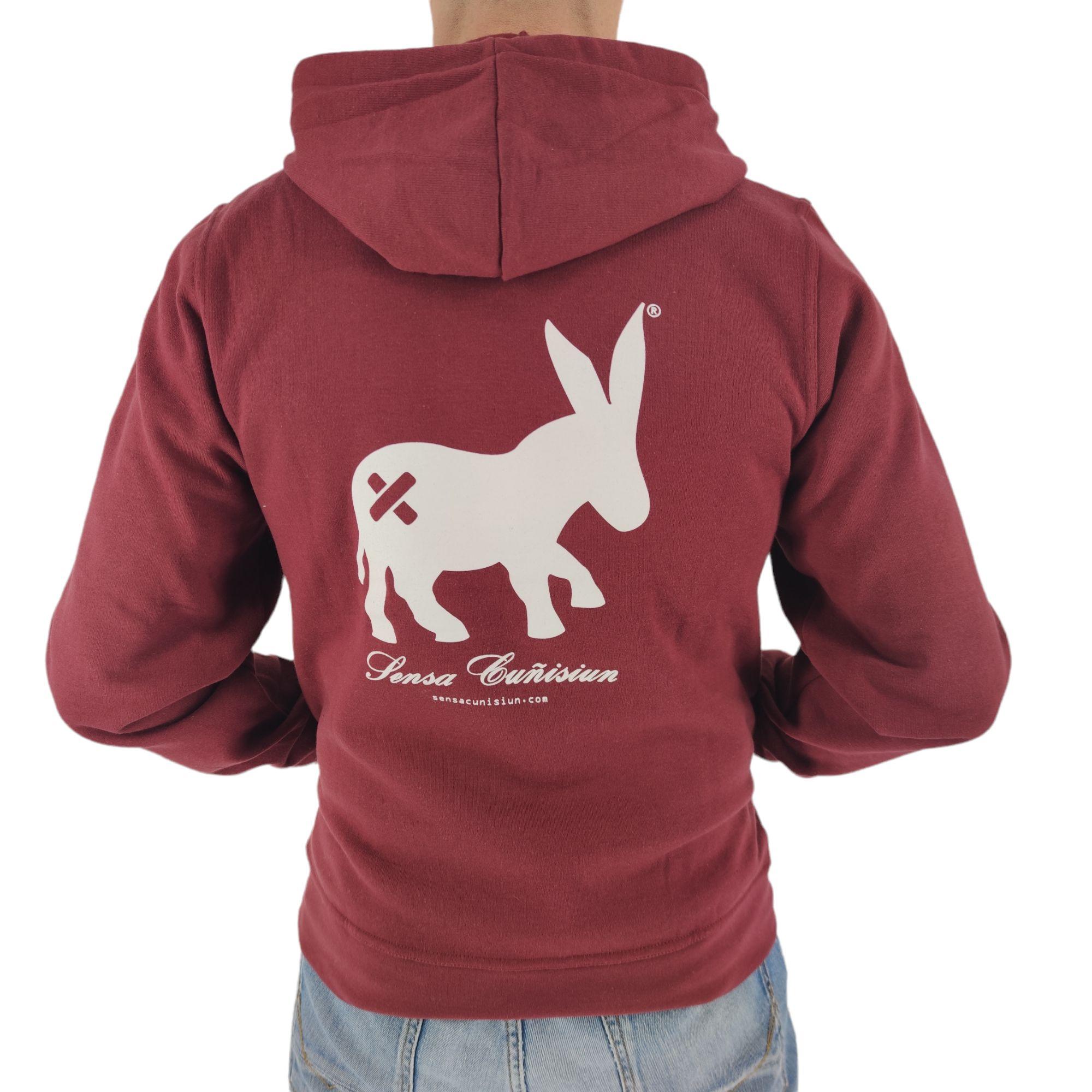 Sensa Cunisiun | Maglia Hoodie Uomo Bordeaux - Fabbrica Ski Sises