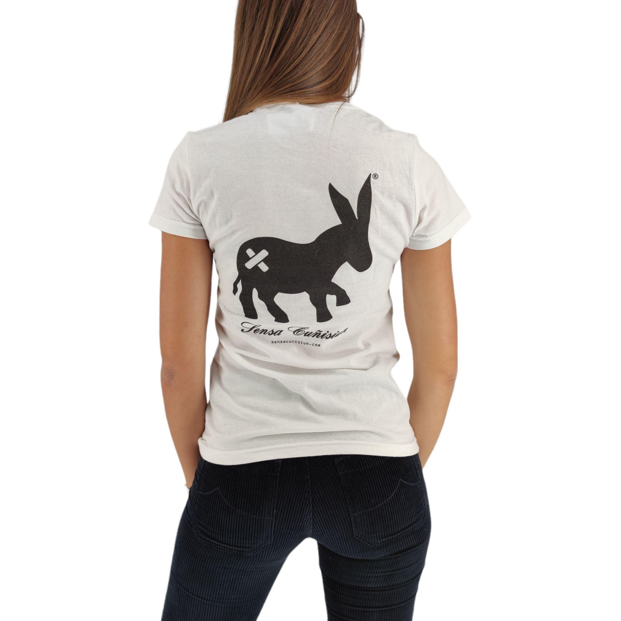 Sensa Cunisiun | T-shirt Classic Logo Donna White/Black - Fabbrica Ski Sises