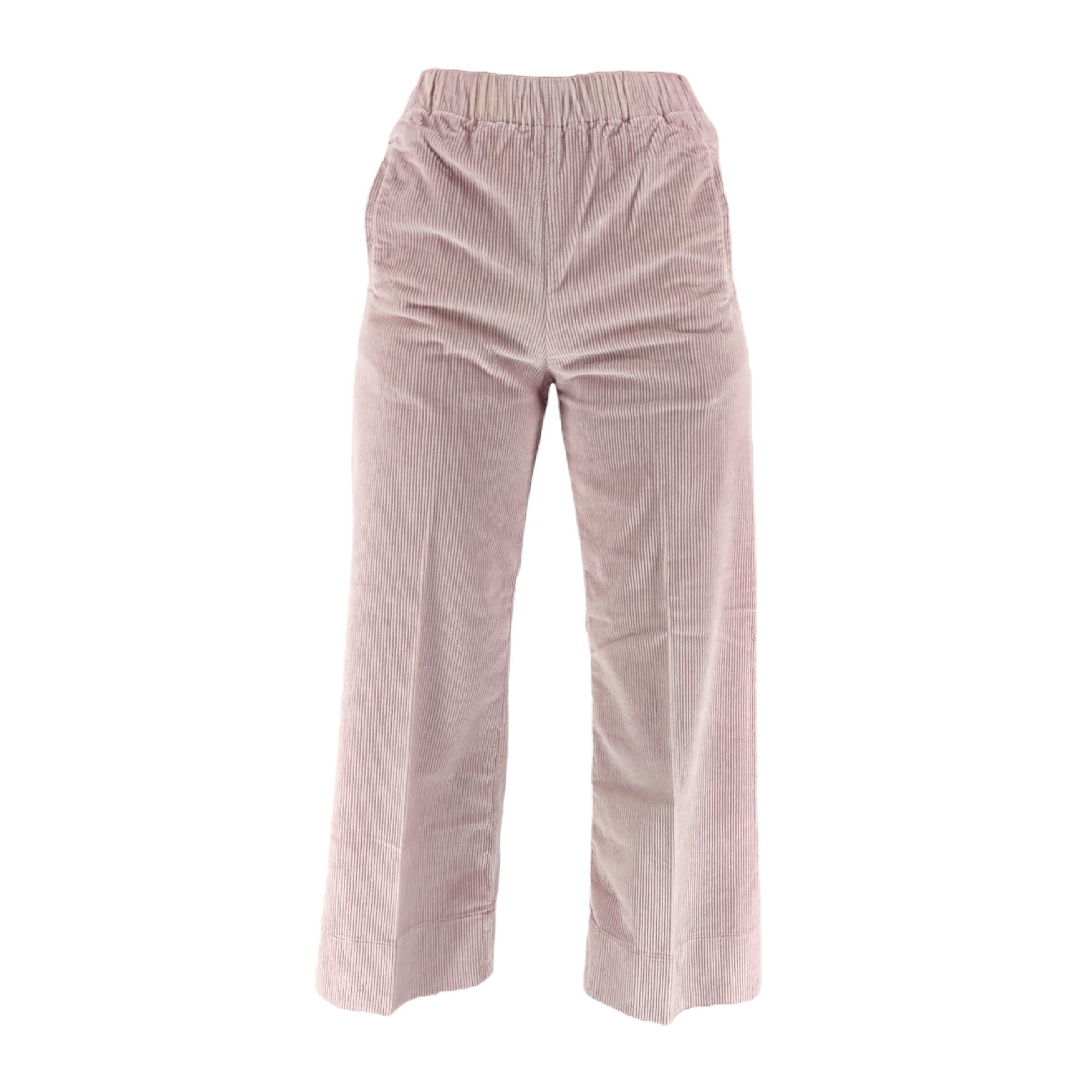 True Nyc | Pantaloni Penny Velvet Donna Lilac Petal - Fabbrica Ski Sises