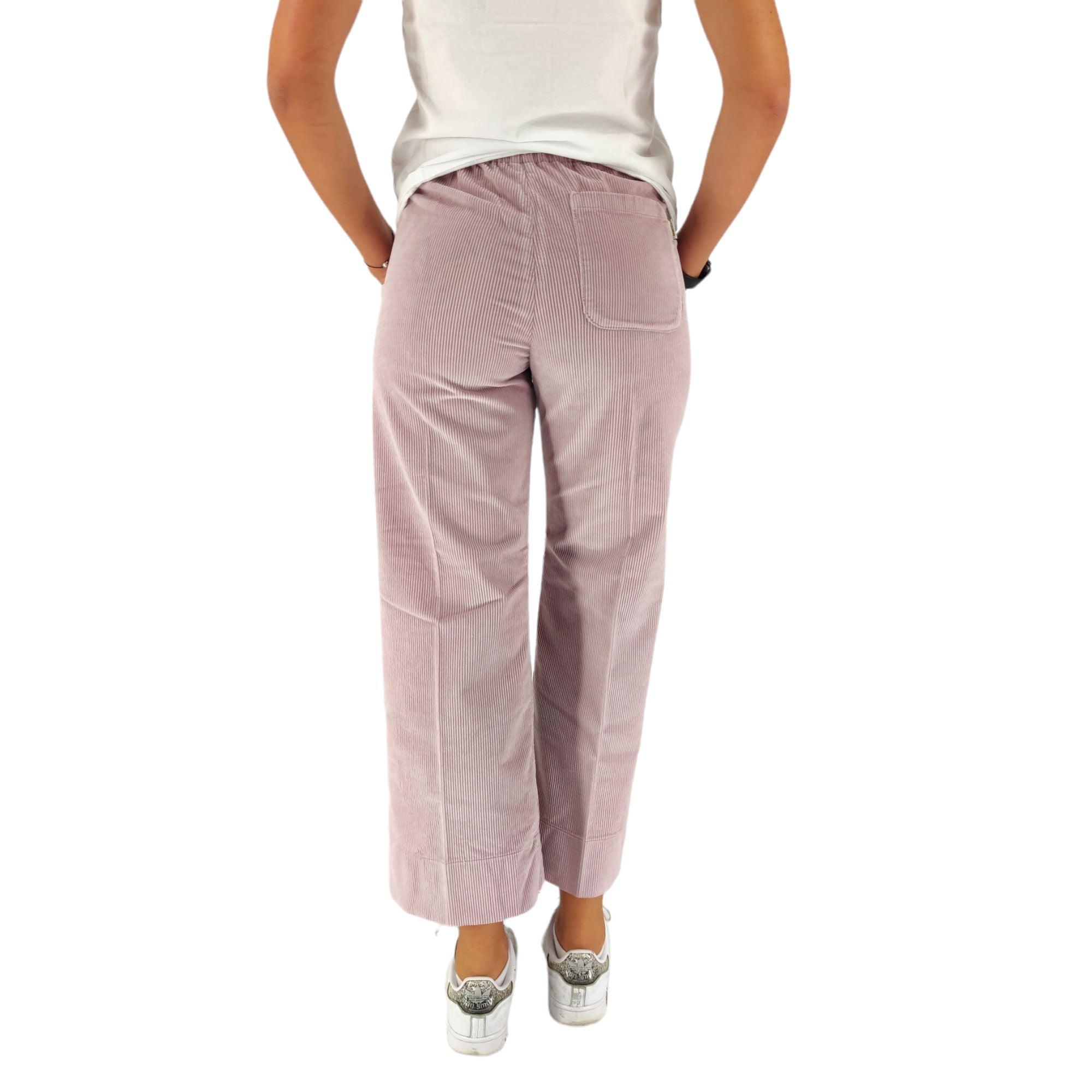 True Nyc | Pantaloni Penny Velvet Donna Lilac Petal - Fabbrica Ski Sises