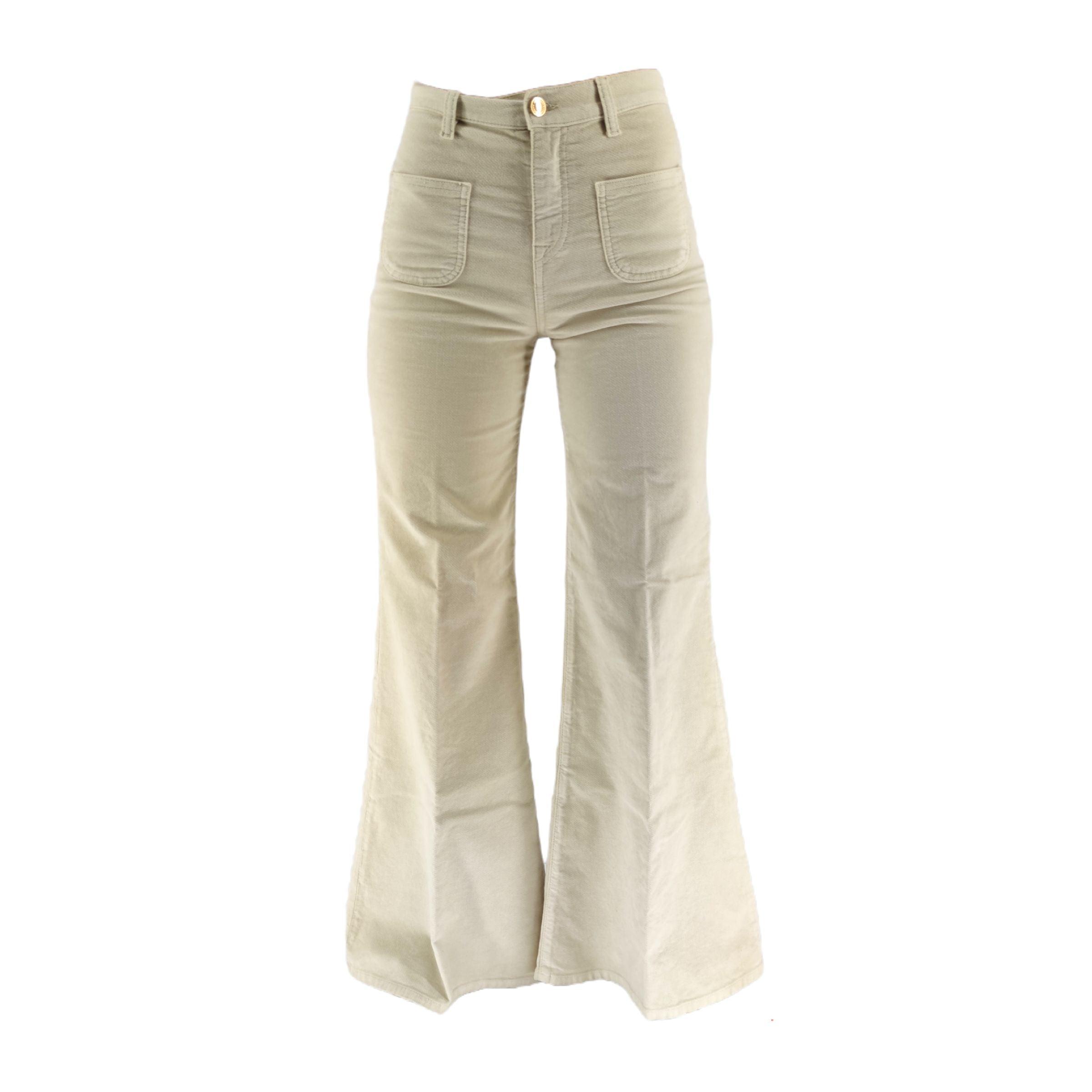 True Nyc | Pantaloni Sharpy Donna Natural Raw - Fabbrica Ski Sises