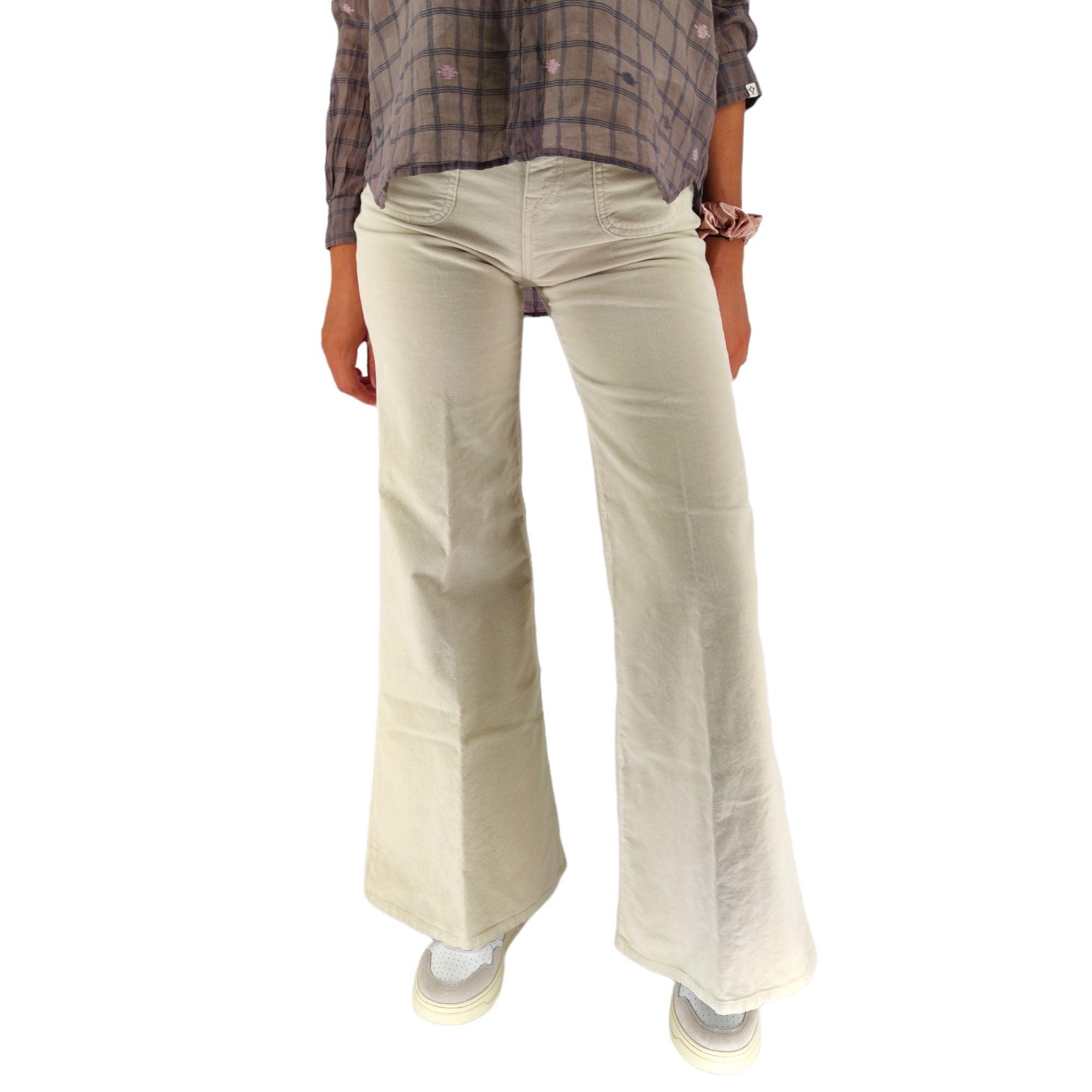 True Nyc | Pantaloni Sharpy Donna Natural Raw - Fabbrica Ski Sises