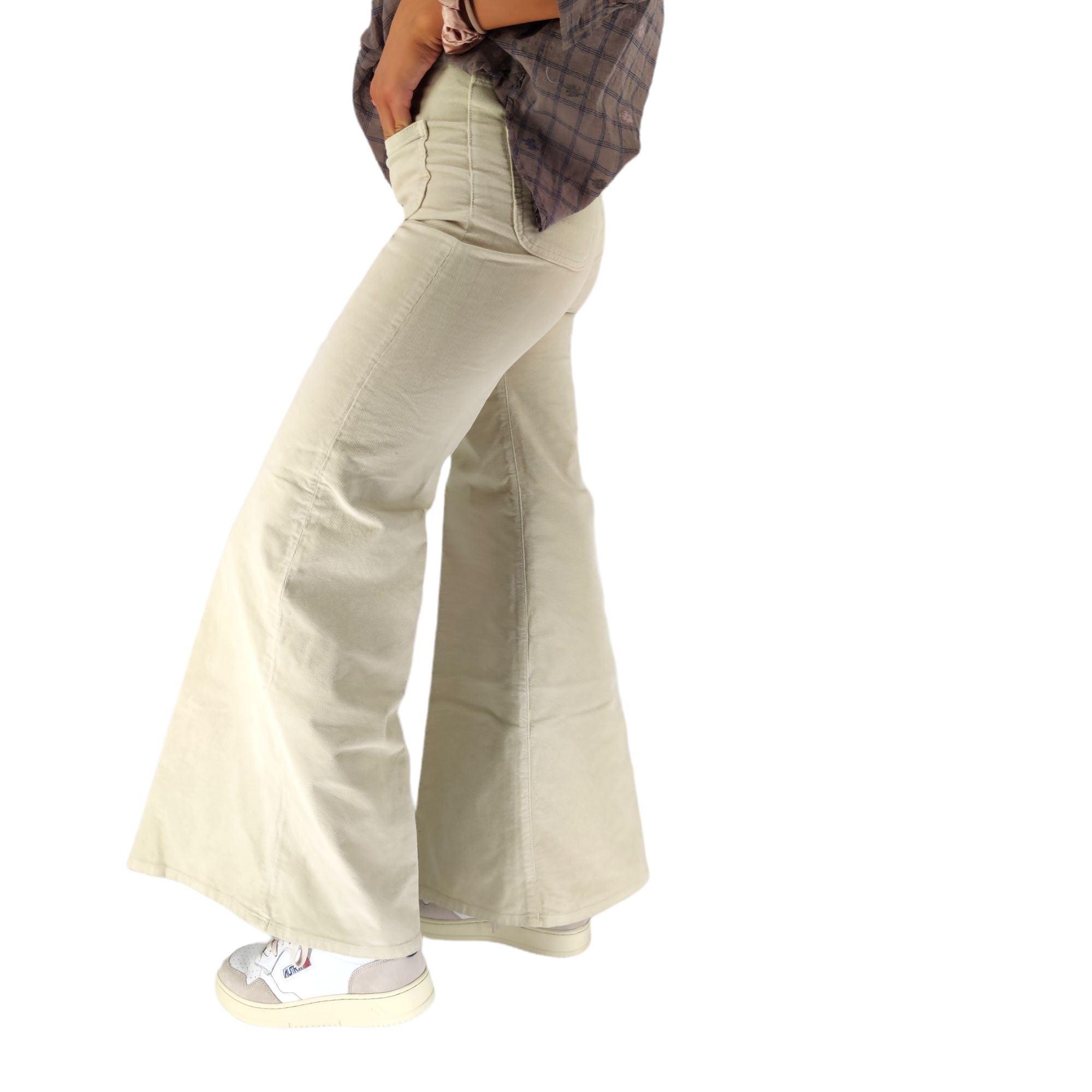 True Nyc | Pantaloni Sharpy Donna Natural Raw - Fabbrica Ski Sises