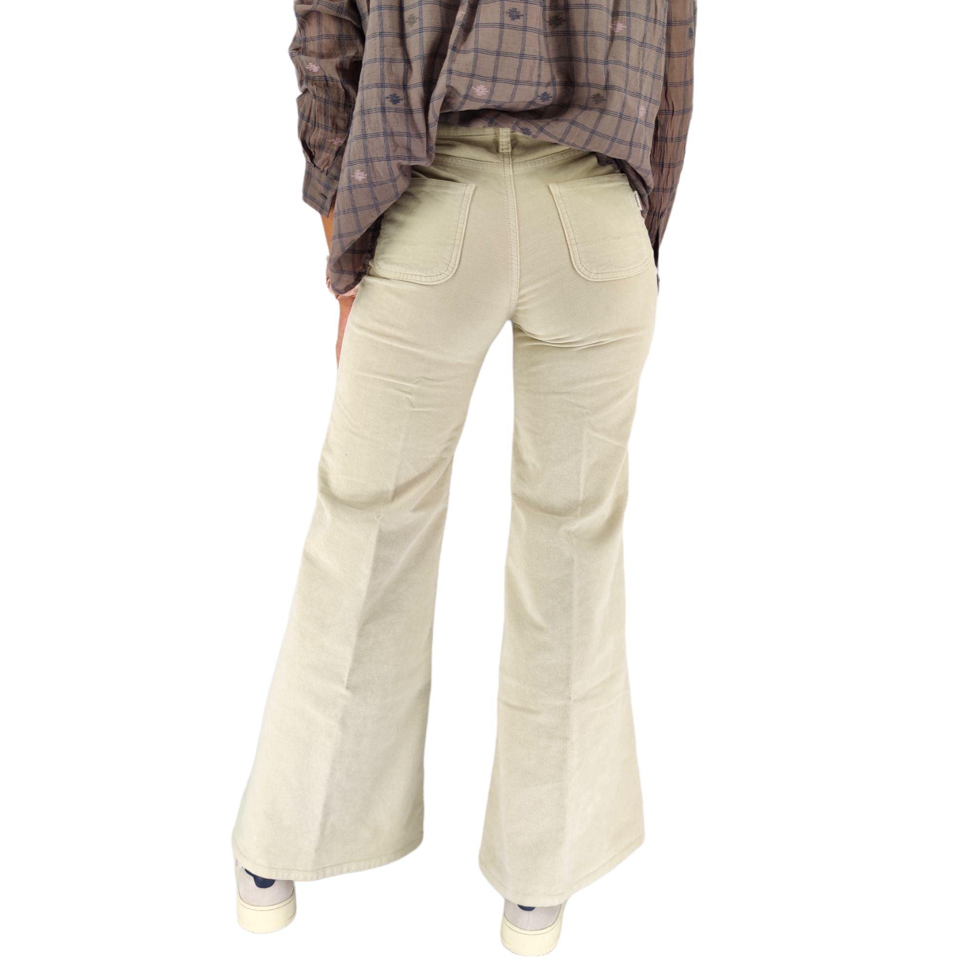 True Nyc | Pantaloni Sharpy Donna Natural Raw - Fabbrica Ski Sises